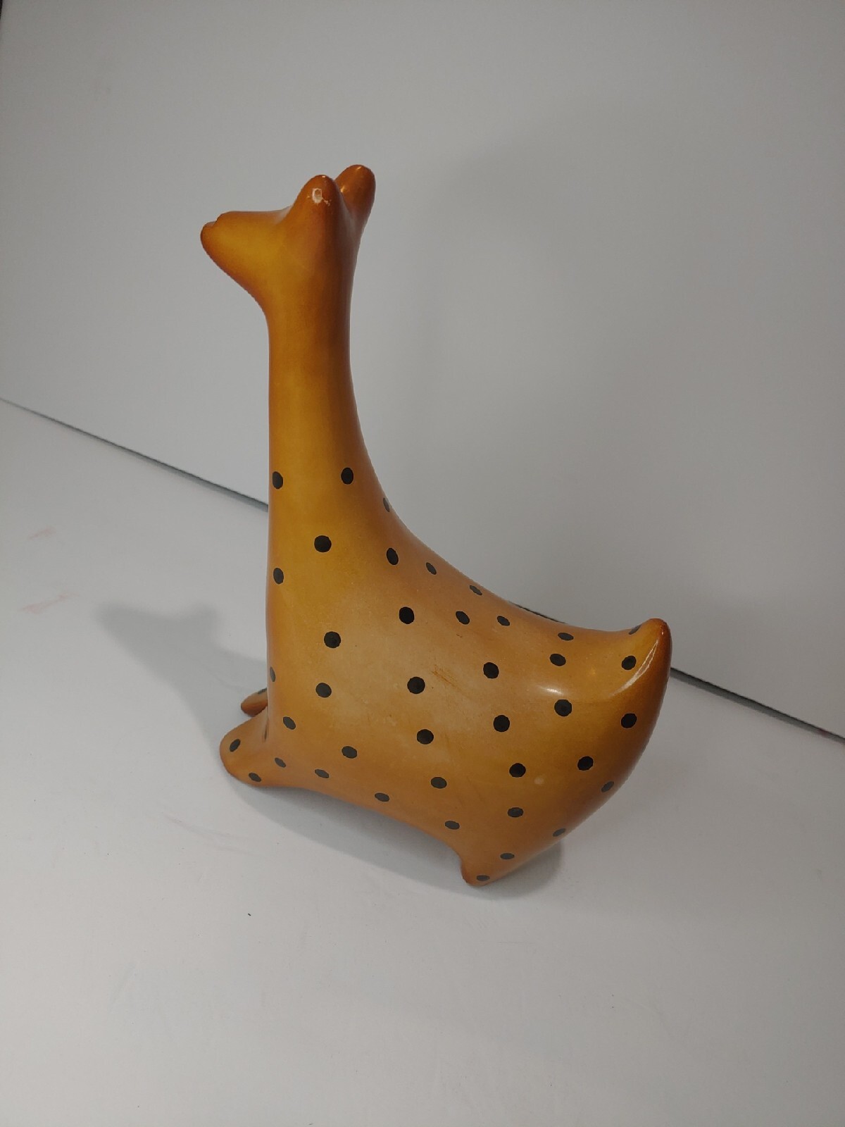 Peruvian Pottery Llama by Genaro Paz C Ceramic 10″ Signed Made in Peru FOLK