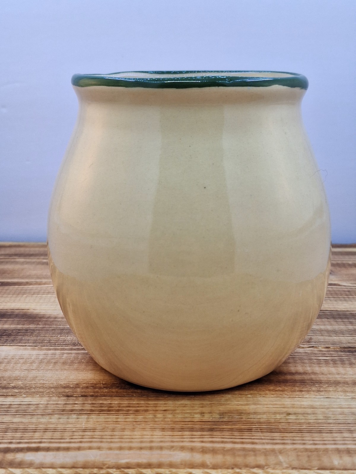 VTG. 1997 Alpine Pottery, Roseville Ohio Apple Tree crock Vase #437 6×4″