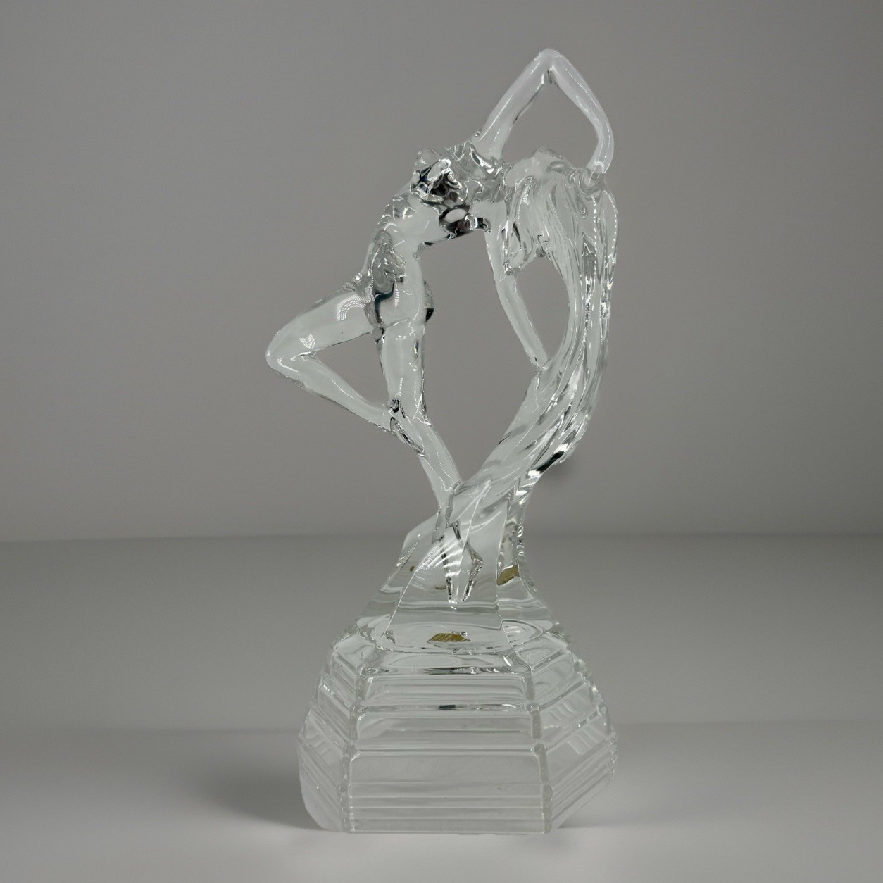 Vintage Art Deco Style Royal Rock RCR Crystal Glass Nude Dancer Woman Figurine