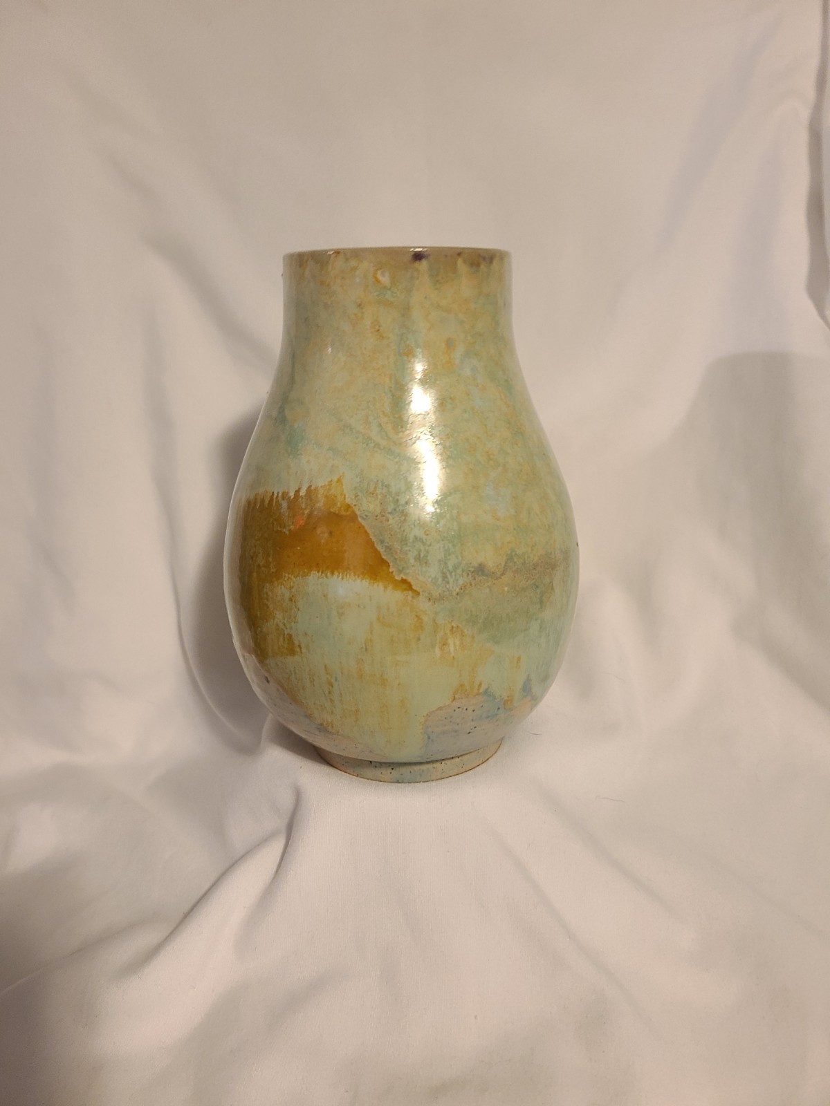 Vintage MERRITT ISLAND Studio Art Pottery Vase Unusual Colors