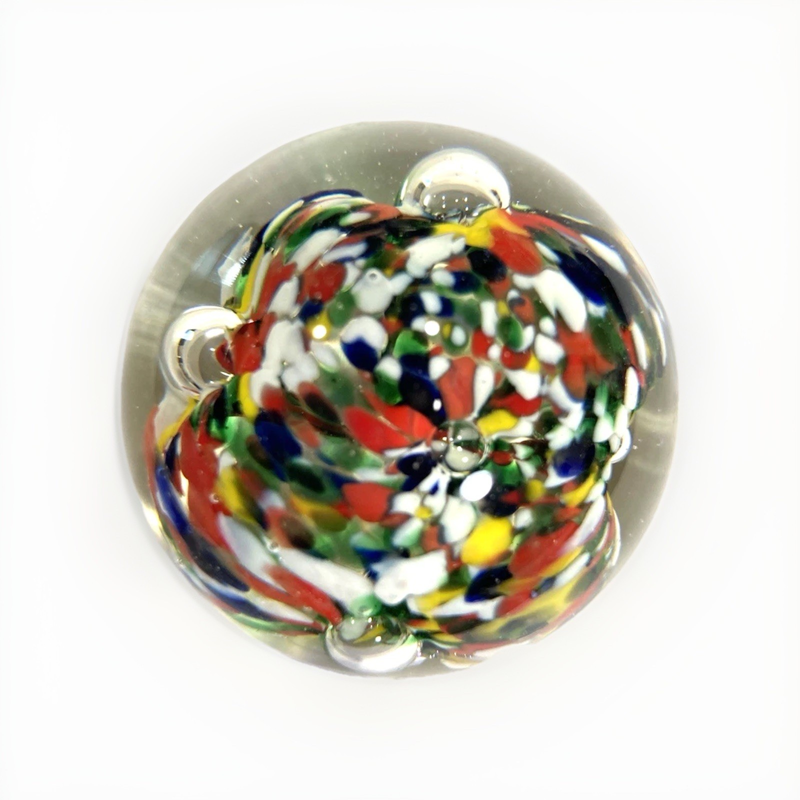 Multi-colored, Vintage, Scrambled Art Glass Paperweight