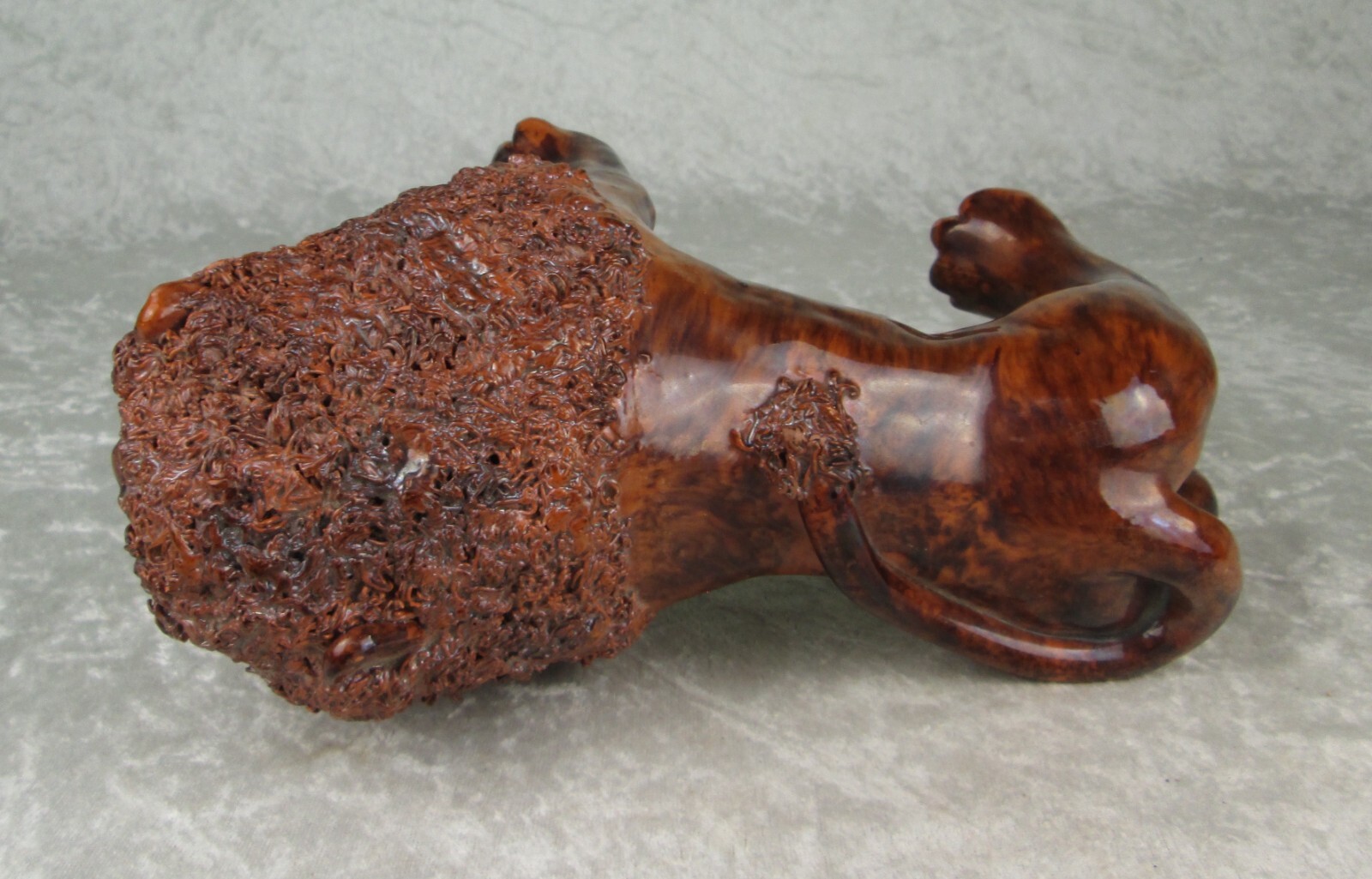 Cathy Gatch Turtle Creek Pottery Redware Lion Figurine Muesum Piece 10-1/4 inch