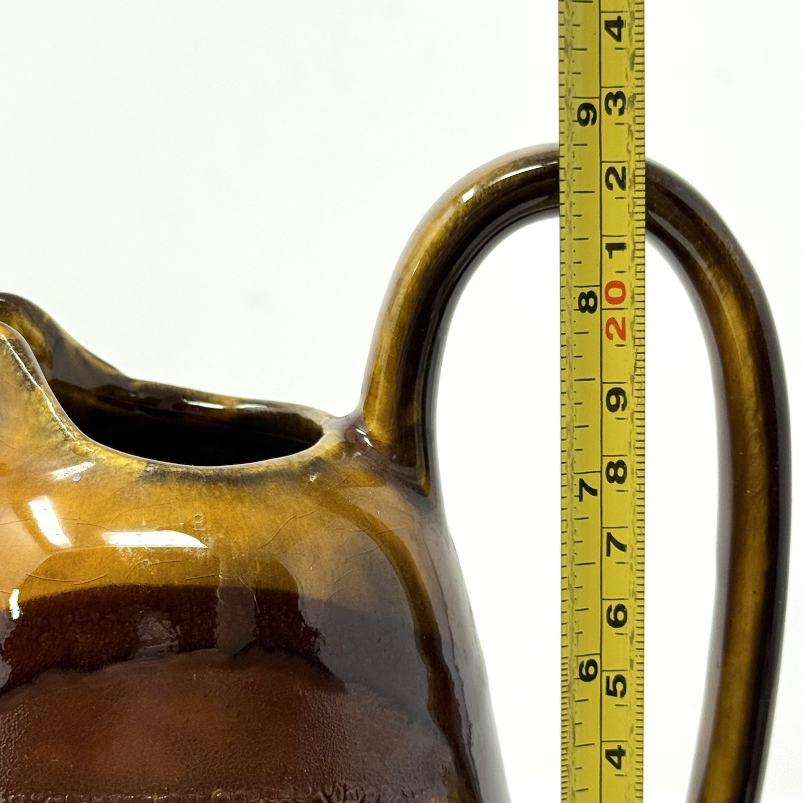 Vintage Royal Haeger Lava Glaze Pitcher Earth Wrap USA Mid Century Modern 8.75”