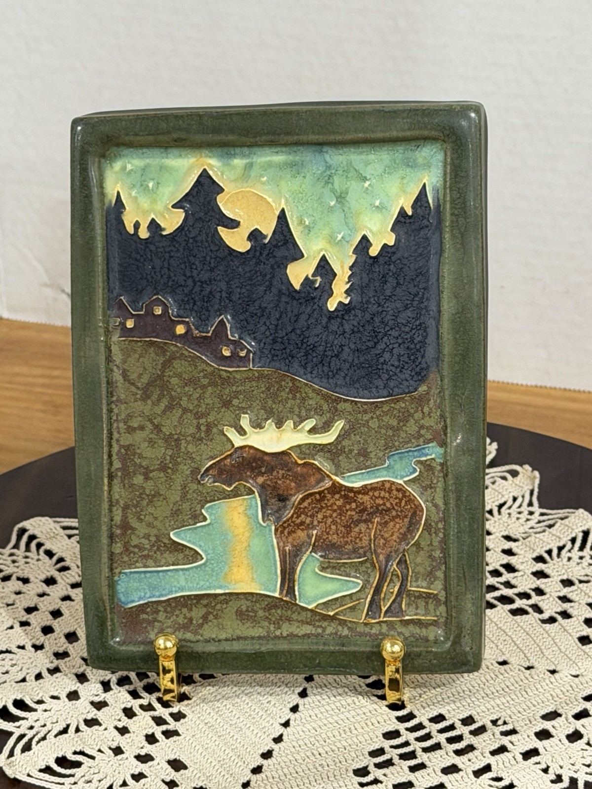 Ephraim Faience 2023 Arts And Crafts Sojourn Scenic Forest Art Pottery Tile