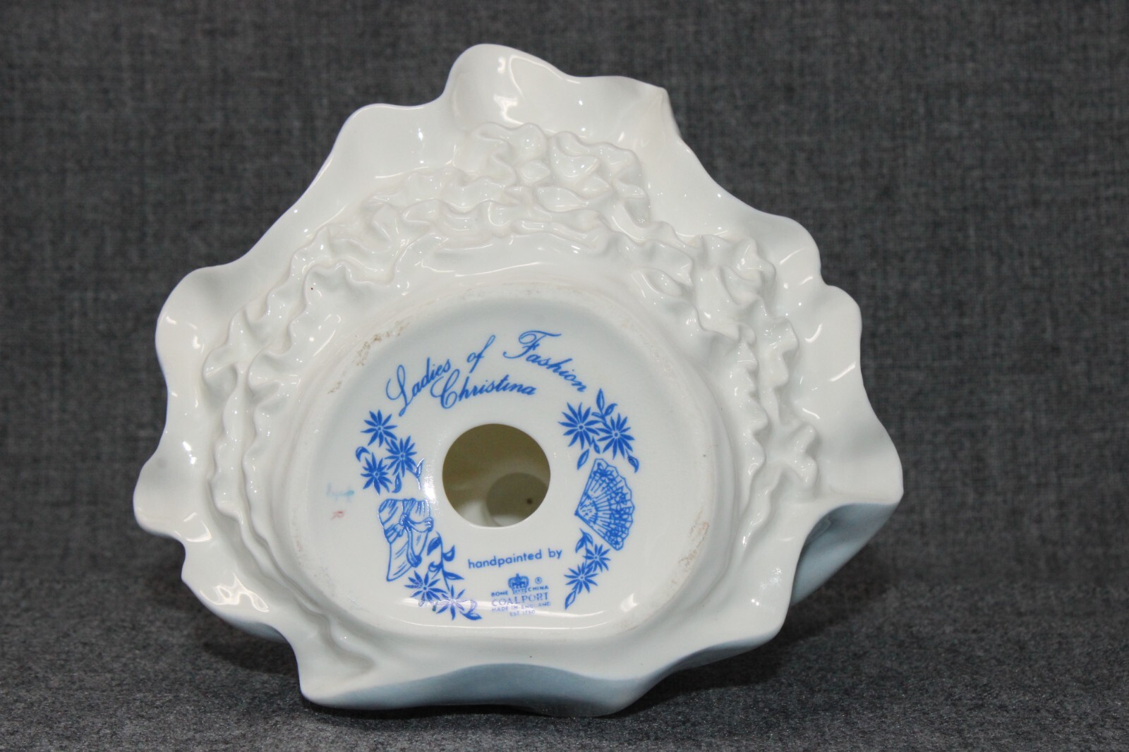 COALPORT ENGLAND Handpainted Bone China Ladies of Fashion “Christina”, 8″ EPOC
