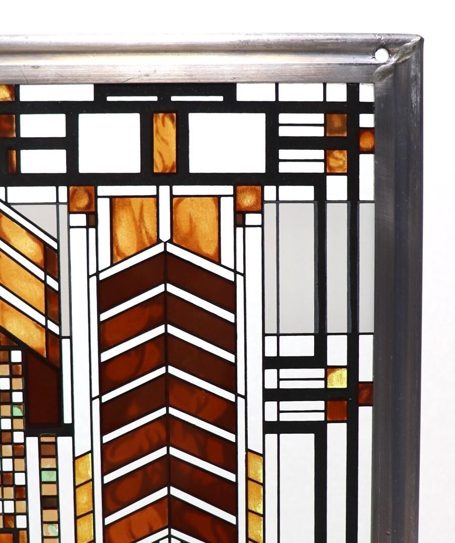 Frank Lloyd Wright Art Work “Autumn Sumac” Vintage stained glass Rare Used