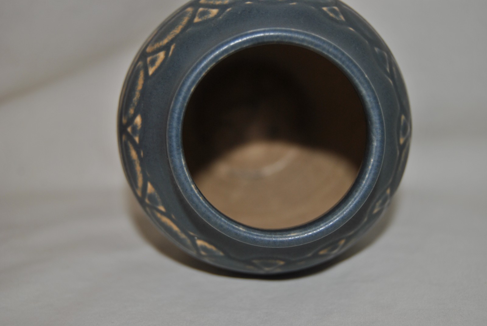 Rookwood Matte Dark Blue Over Brown Pedestal Vase 1925 Shape #2354