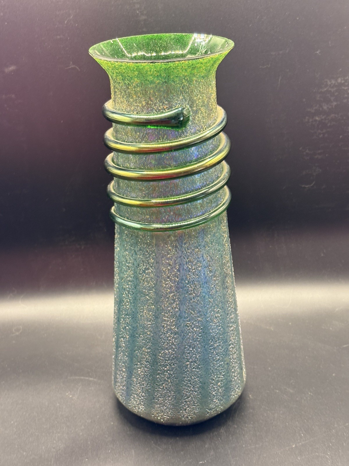 Kralik Iridescent Overshot Vase