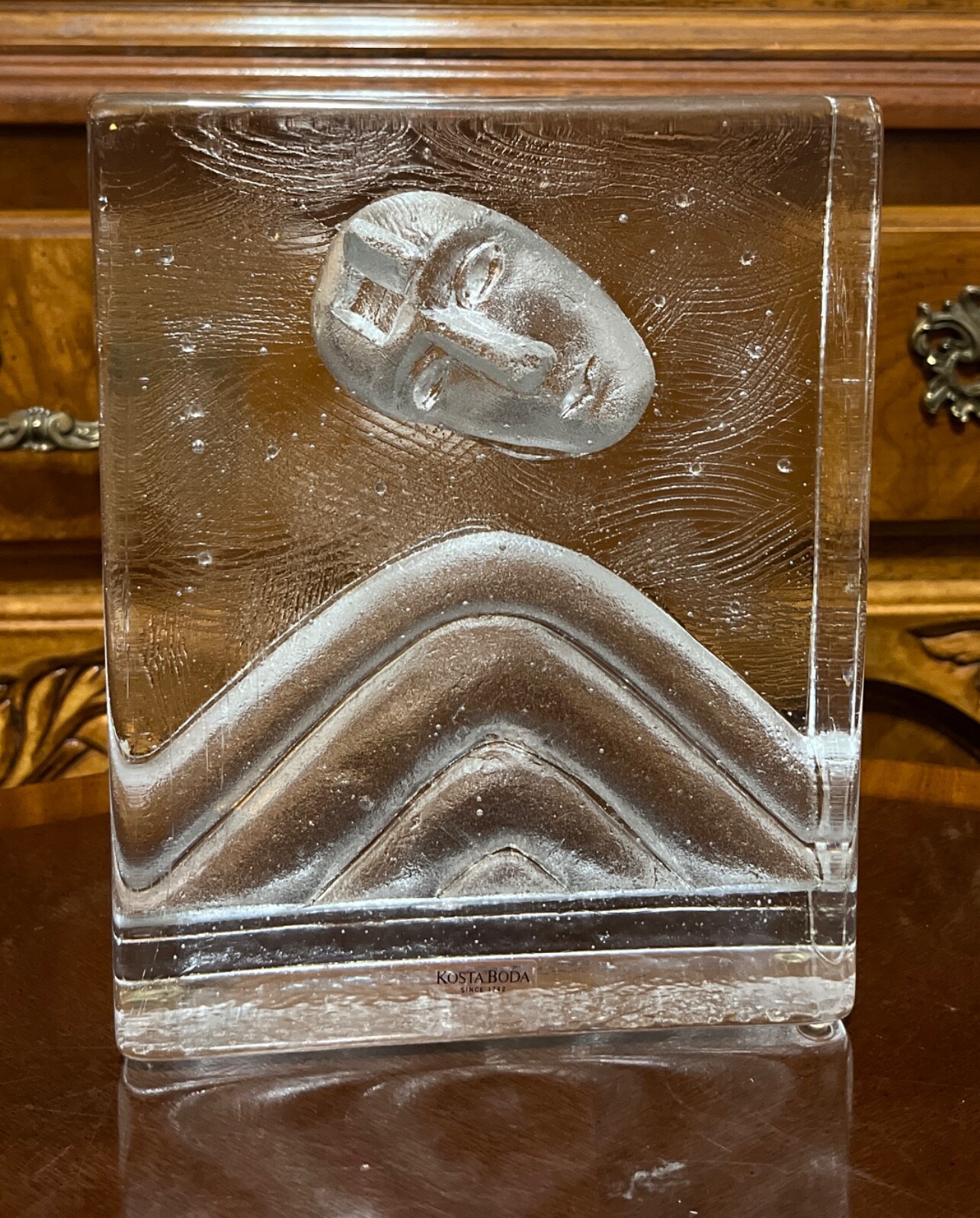 Bertil Vallien Kosta Boda Open Mind Swedish Art Glass Sculpture Signed Numbered