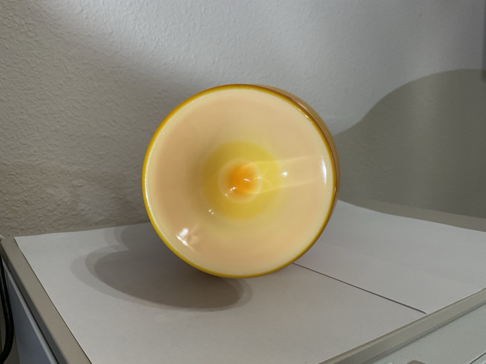 Vintage L.E. Smith Bittersweet Swung Vase, smoothy, fat bottom