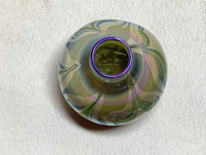LCT TIFFANY FAVRILE, DECORATED CABINET MINIATURE, VERY UNUSUAL SHAPE ART NOUVEAU