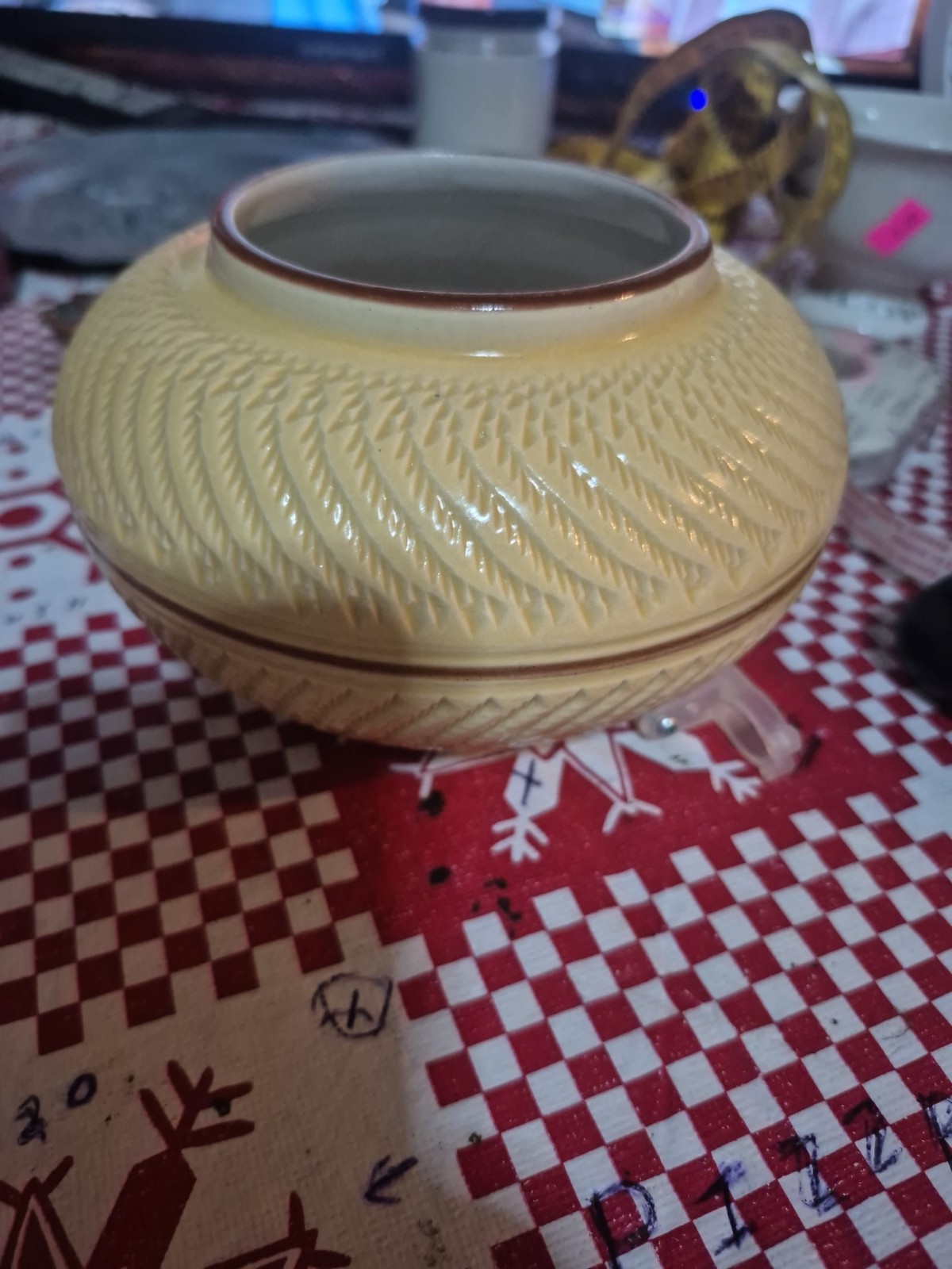 Oval Basket Looking Vase