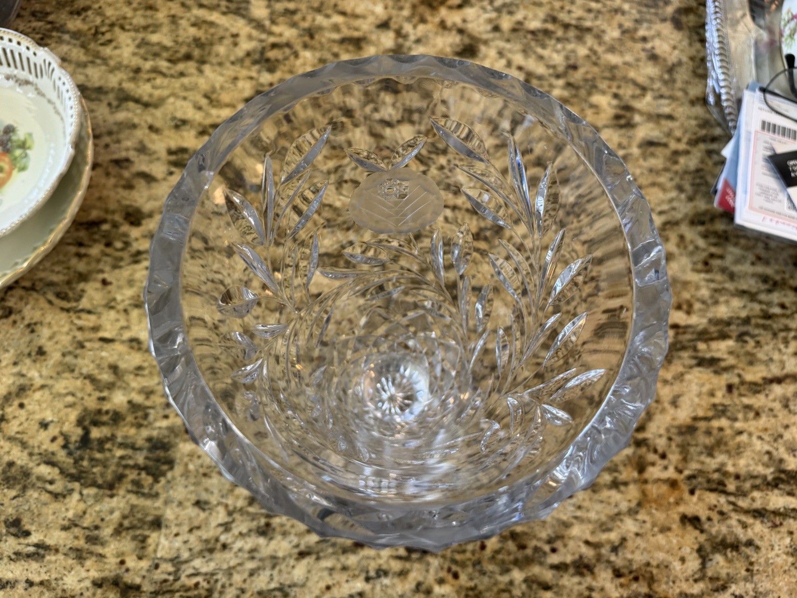 Tuthill Signed American Brilliant Period ABP 12” Cut Glass Crystal Corset Vase