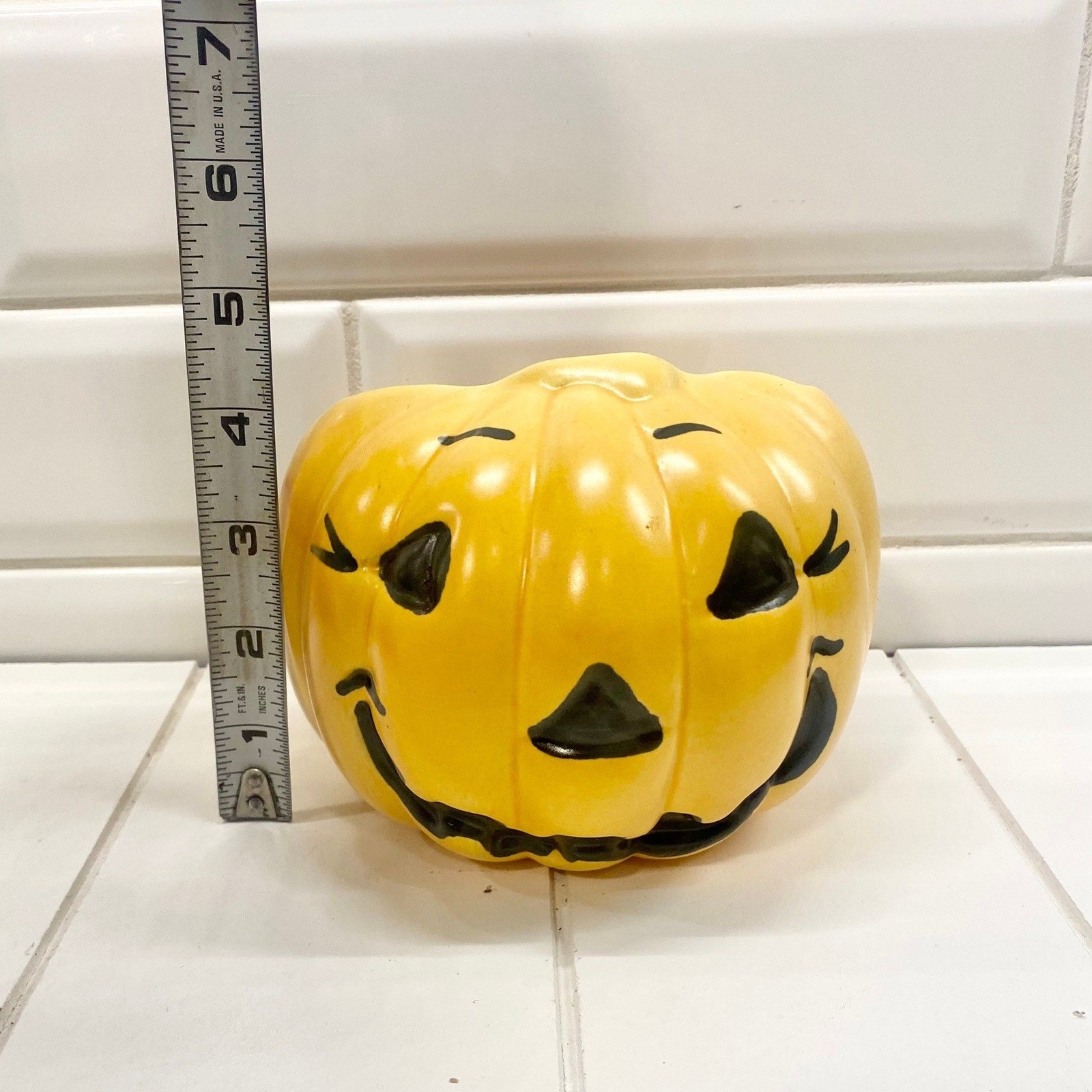 Vintage Haeger Pottery Pumpkin Planter, Retro Halloween Bowl