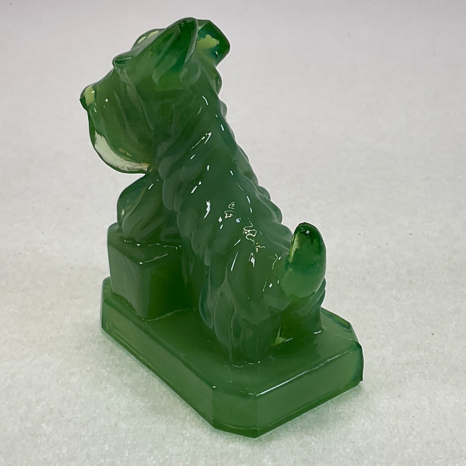 Boyd Glass JB Scottie Dog Jadeite Jade Private Issue B Diamond R