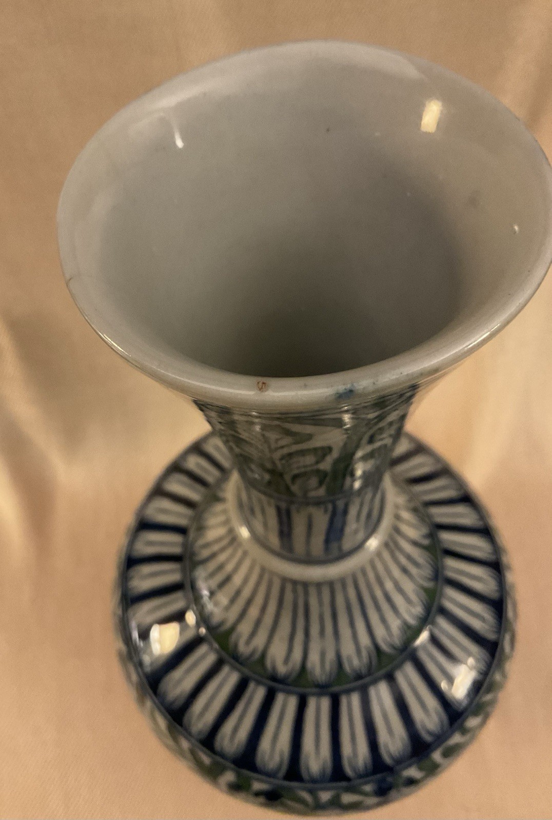 Antique Iznik-style Glazed Vase With Floral Motifs, 12 in