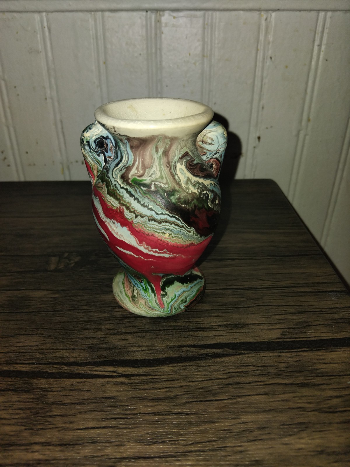 1930s Art Deco Morton Pottery “End Of The Day” Swirl Vase Set Of 7