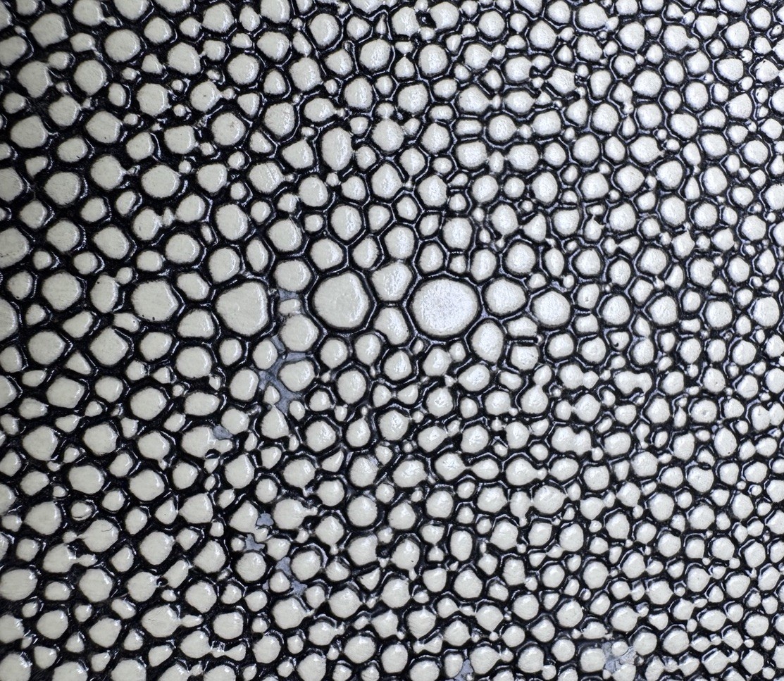 Vintage Shagreen Keepsake Box Blue/Black White – Heavy – 4 Pounds – 3”x5”x7”
