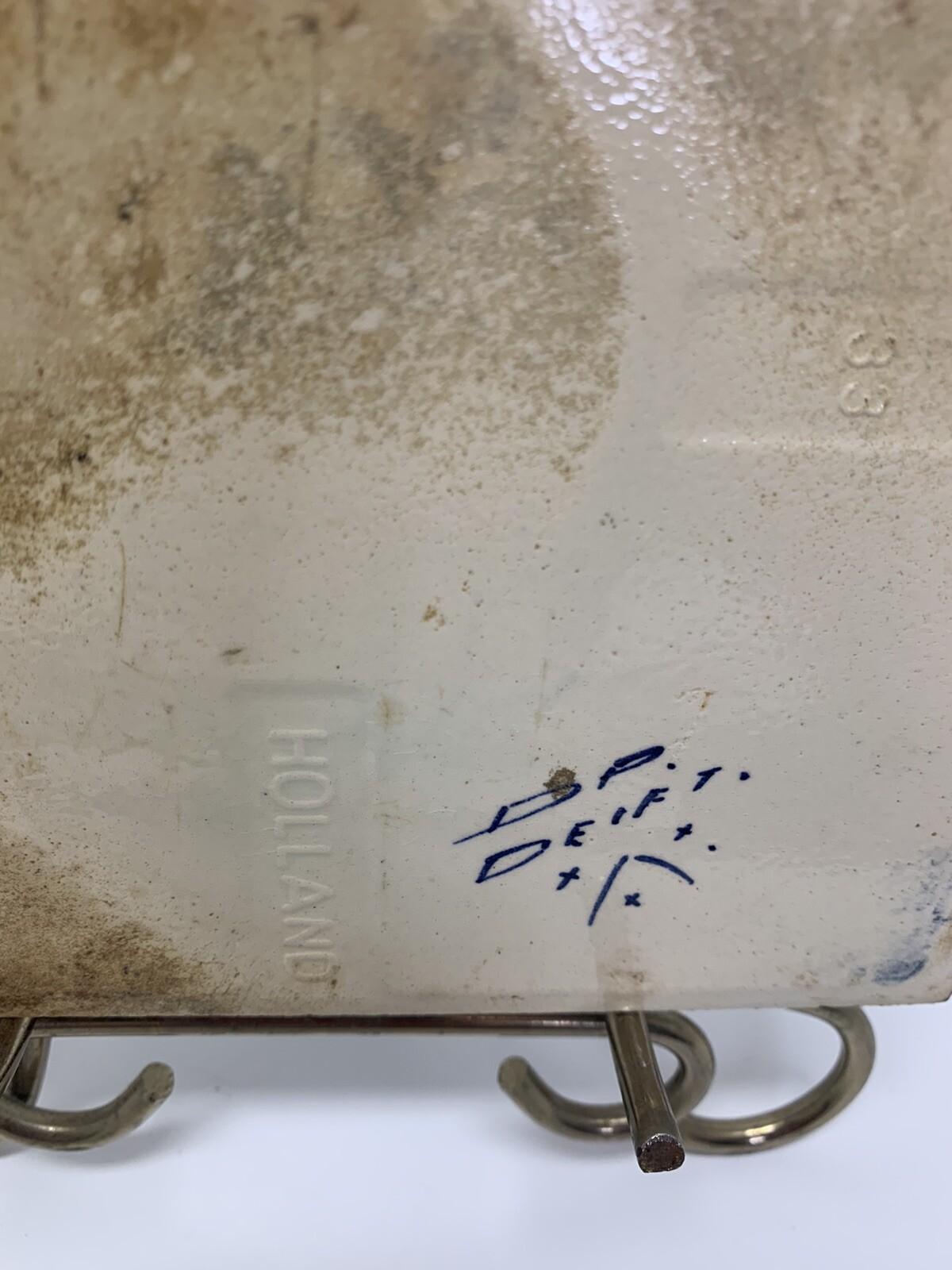 Vintage Delft Blue Holland Tile Marked On Back DP Delft READ INFO!!