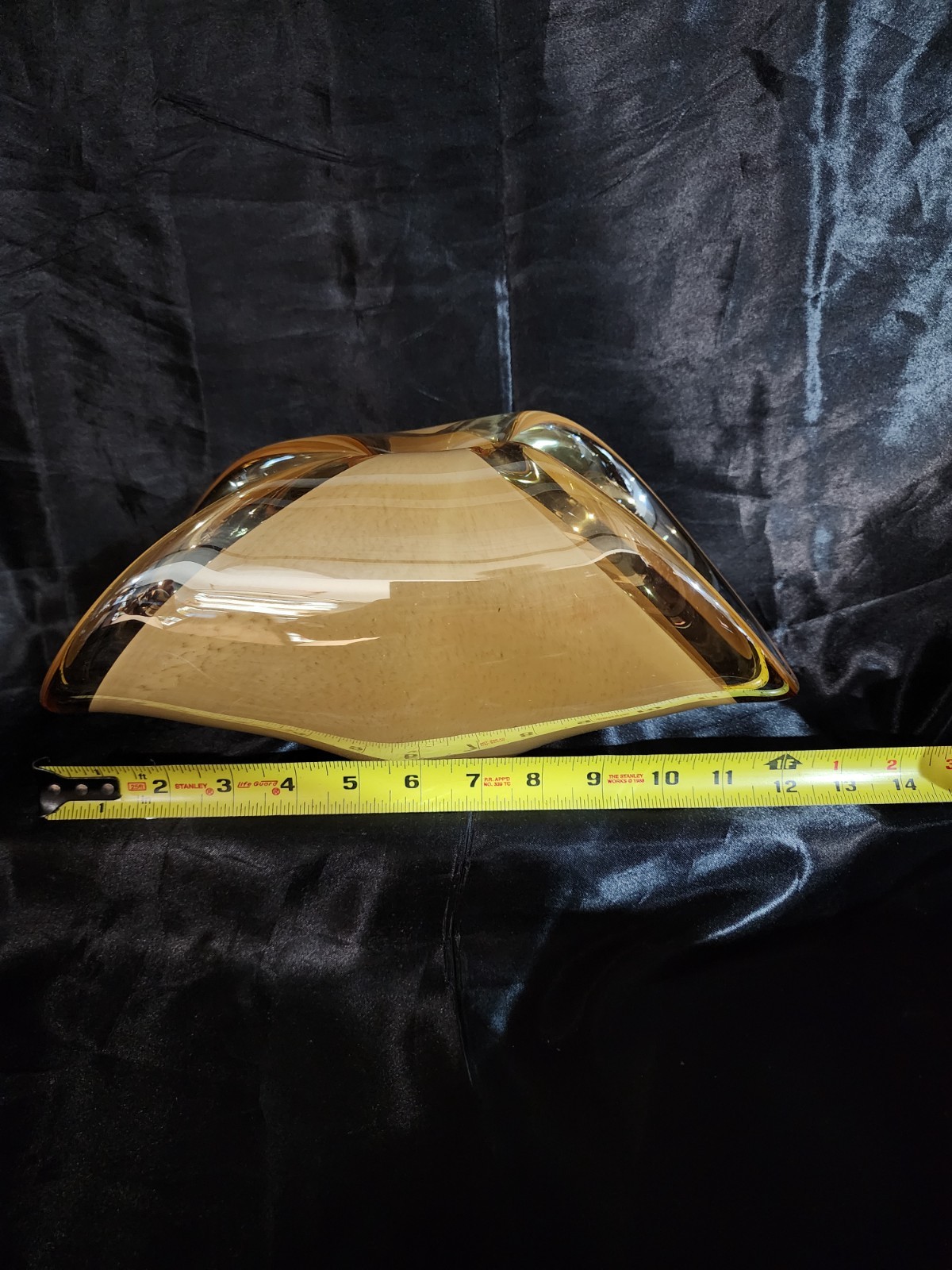 Vintage Italian Murano Style Art Glass Basket Bowl Iridescent Centerpiece