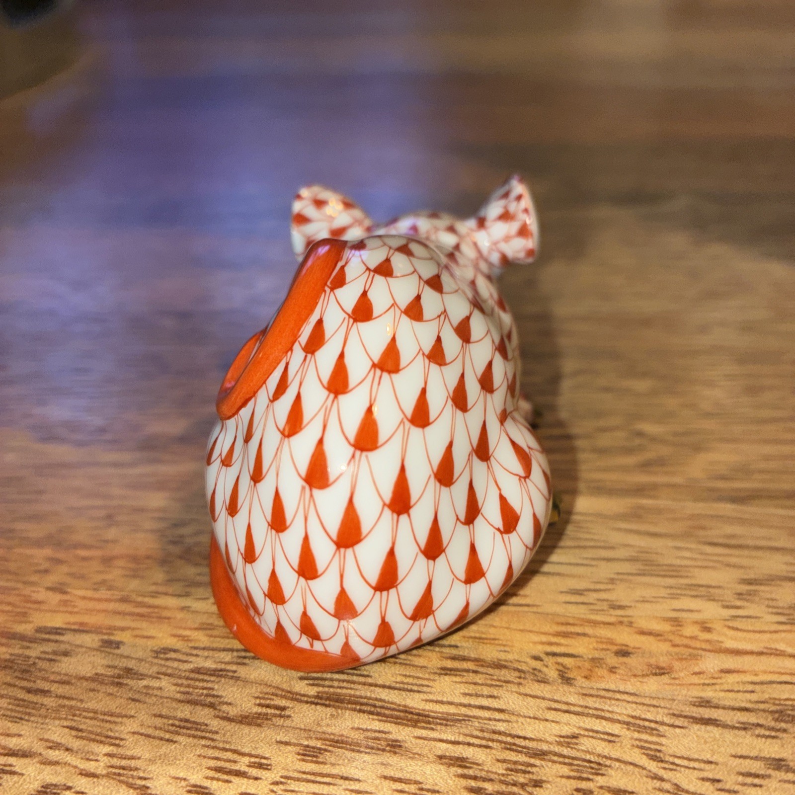 Herend curly tail mouse rust 15853