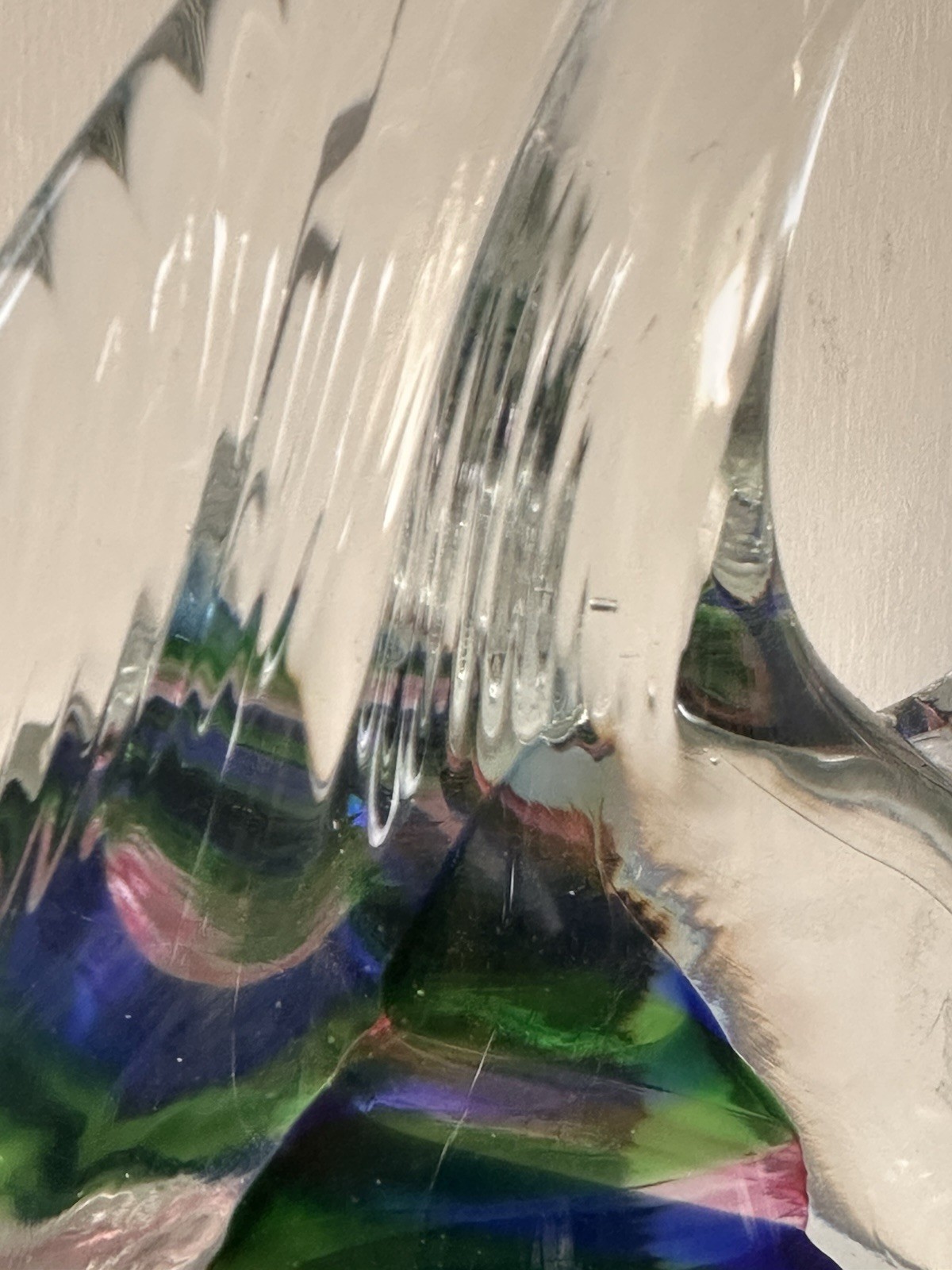 Vintage Art Glass Fish Figurine & Ocean Wave Paperweight Coastal Decor Se