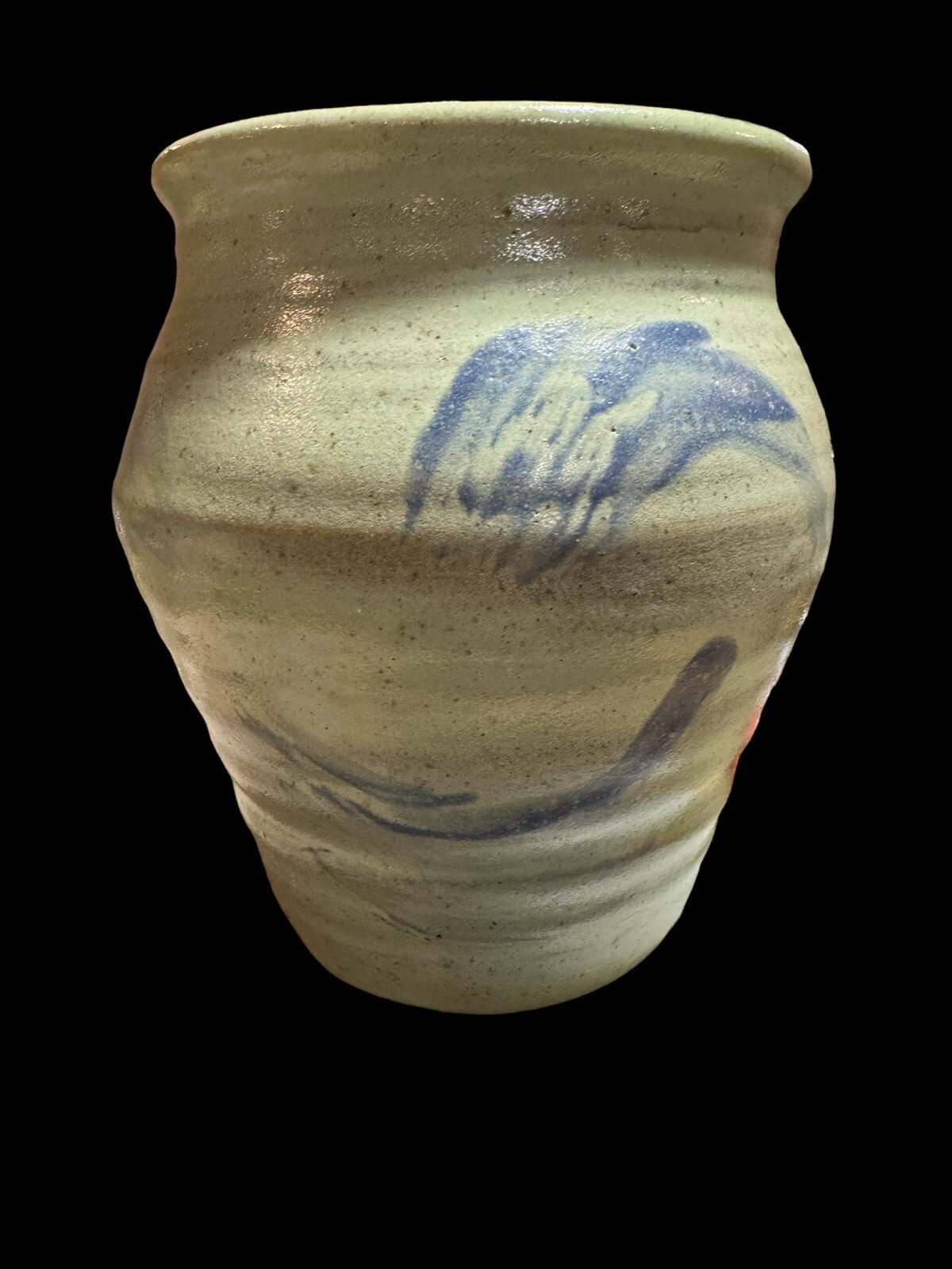 Artist Signed Fired Clay Vase EUC 7 1/8” T 4 1/2” D. Made In Maine, USA HTF