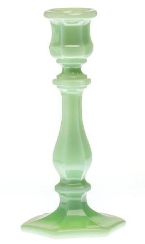 Candleholder Candlestick Holder – Jade Jadeite Jadite Green Glass – Mosser USA