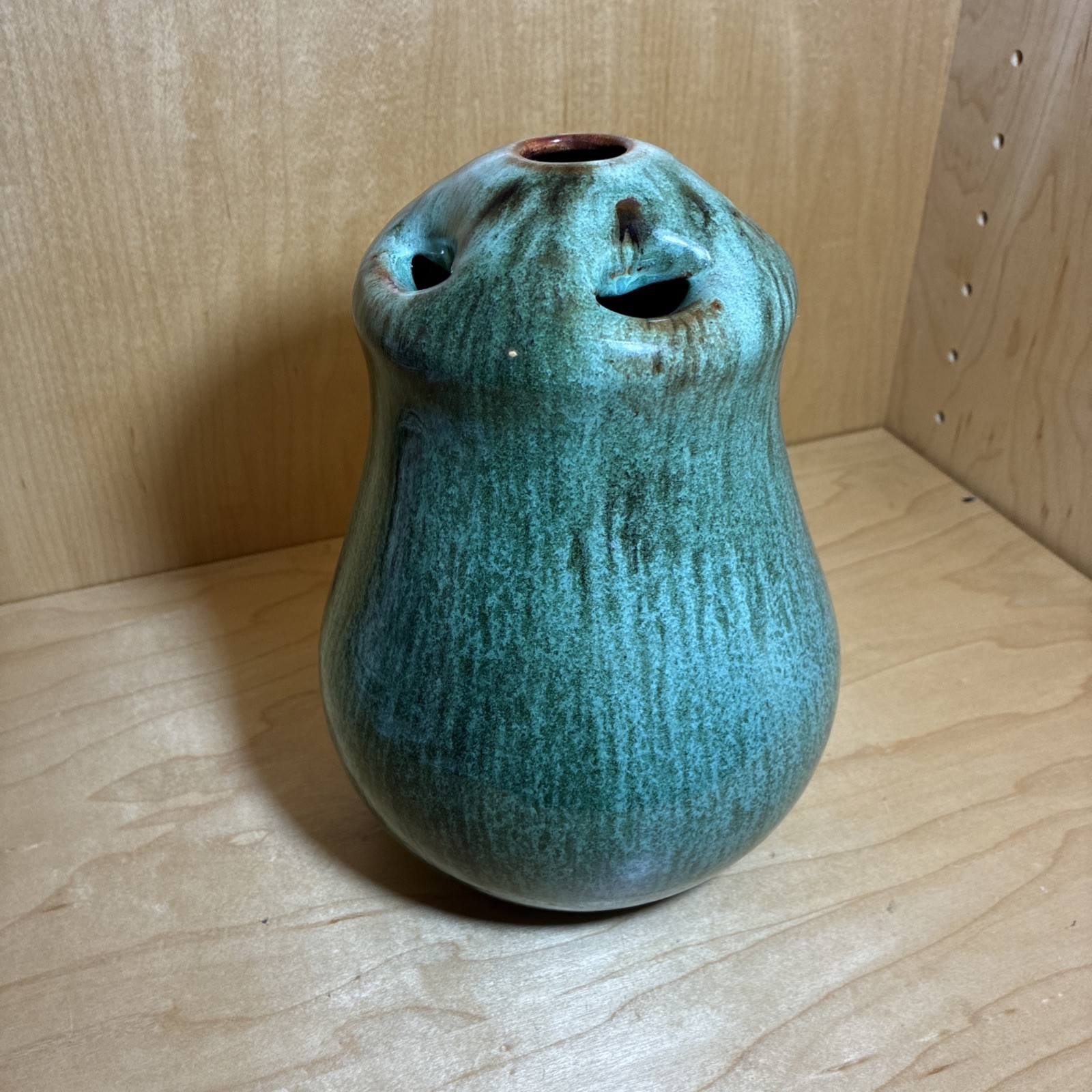 NICODEMUS ART POTTERY Vase flower frog rare