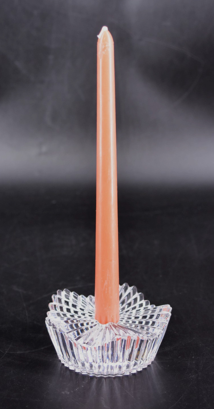 Mikasa MOTION Crystal Starburst Taper Candle Holder NEW Christmas Decor 4″