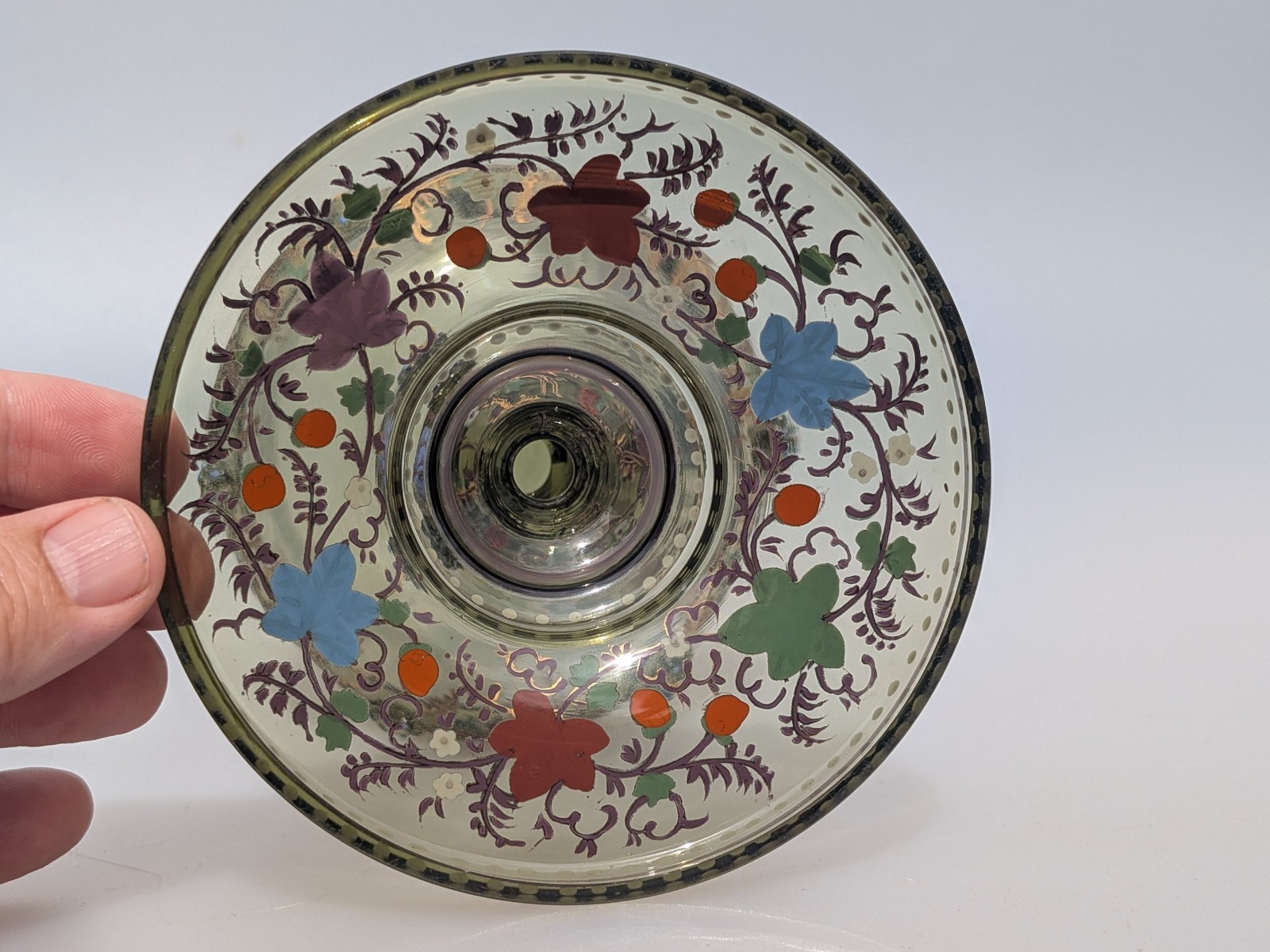 Antique 19th Century Moser Enamelled Glass Goblet Roemer Czech Bohemian