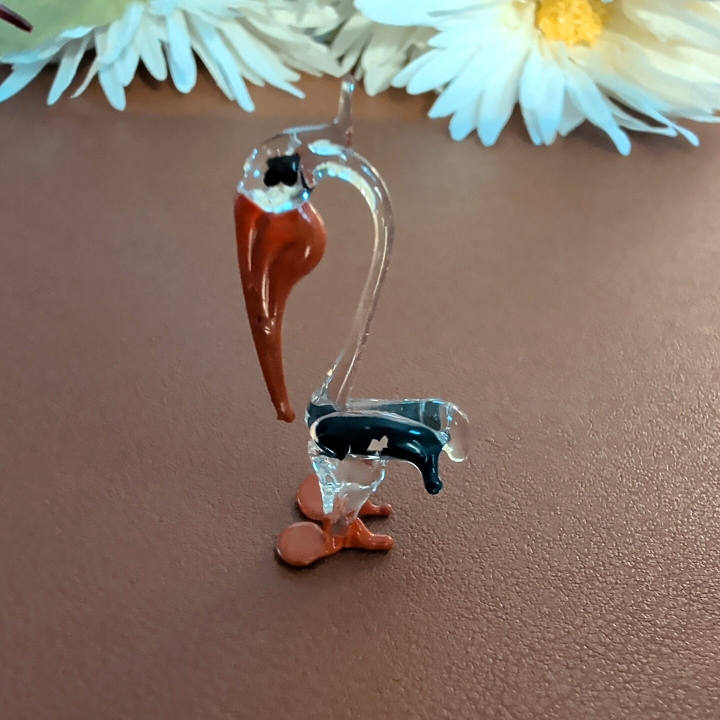 Vintage Hand Blown Glass Miniature Birds Lot of 4 Murano Style