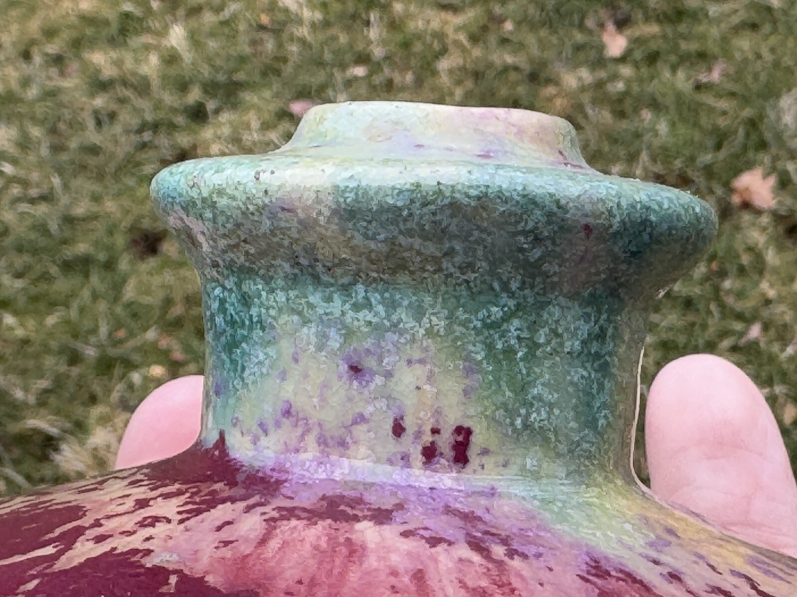 Antique Pierre Adrien Dalpayrat Era Flambé Glazed Art Pottery Vase Or Inkwell