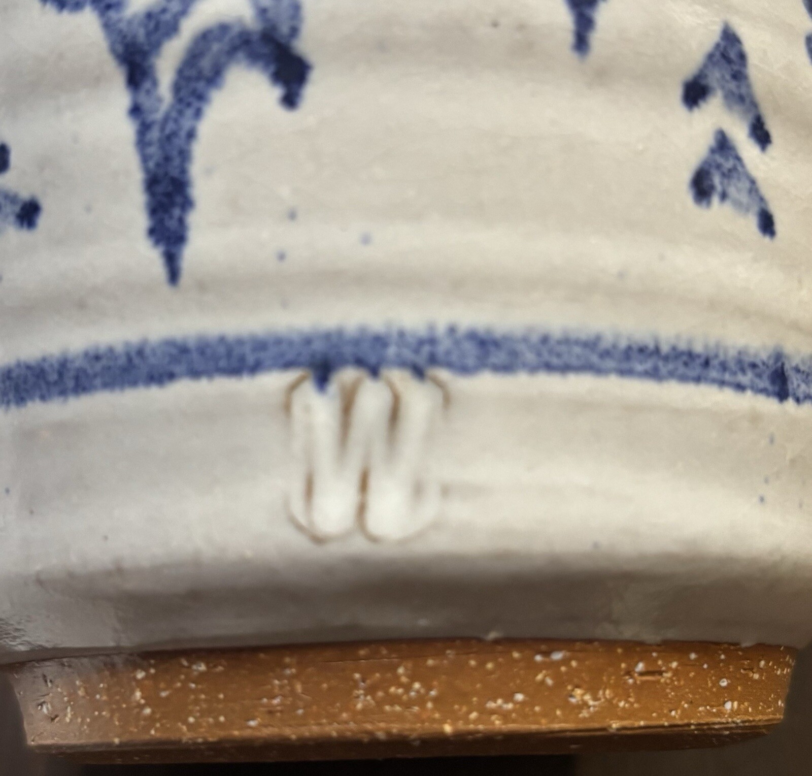 Art Pottery Glazed Vase Blue “Made In Montana” Stamped “W” 5.5”