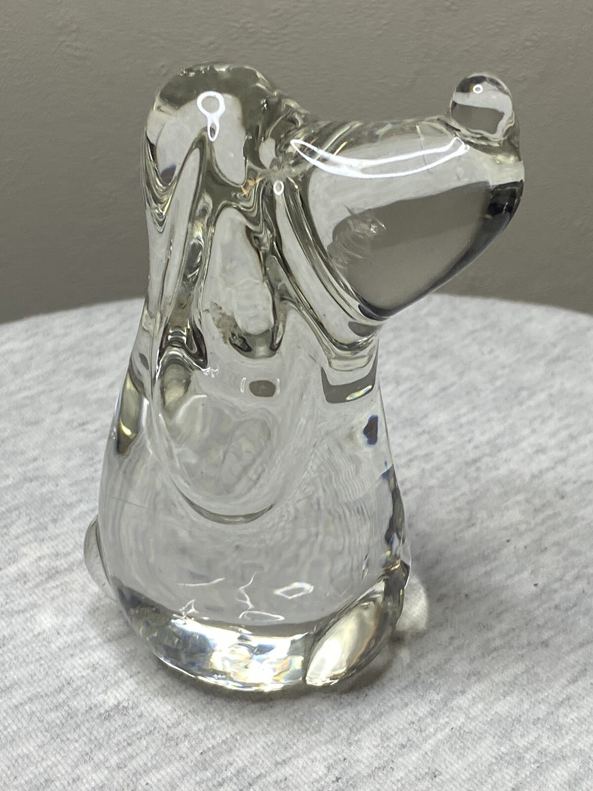 Glass Crystal Hound Spaniel Dog Puppy Big Nose