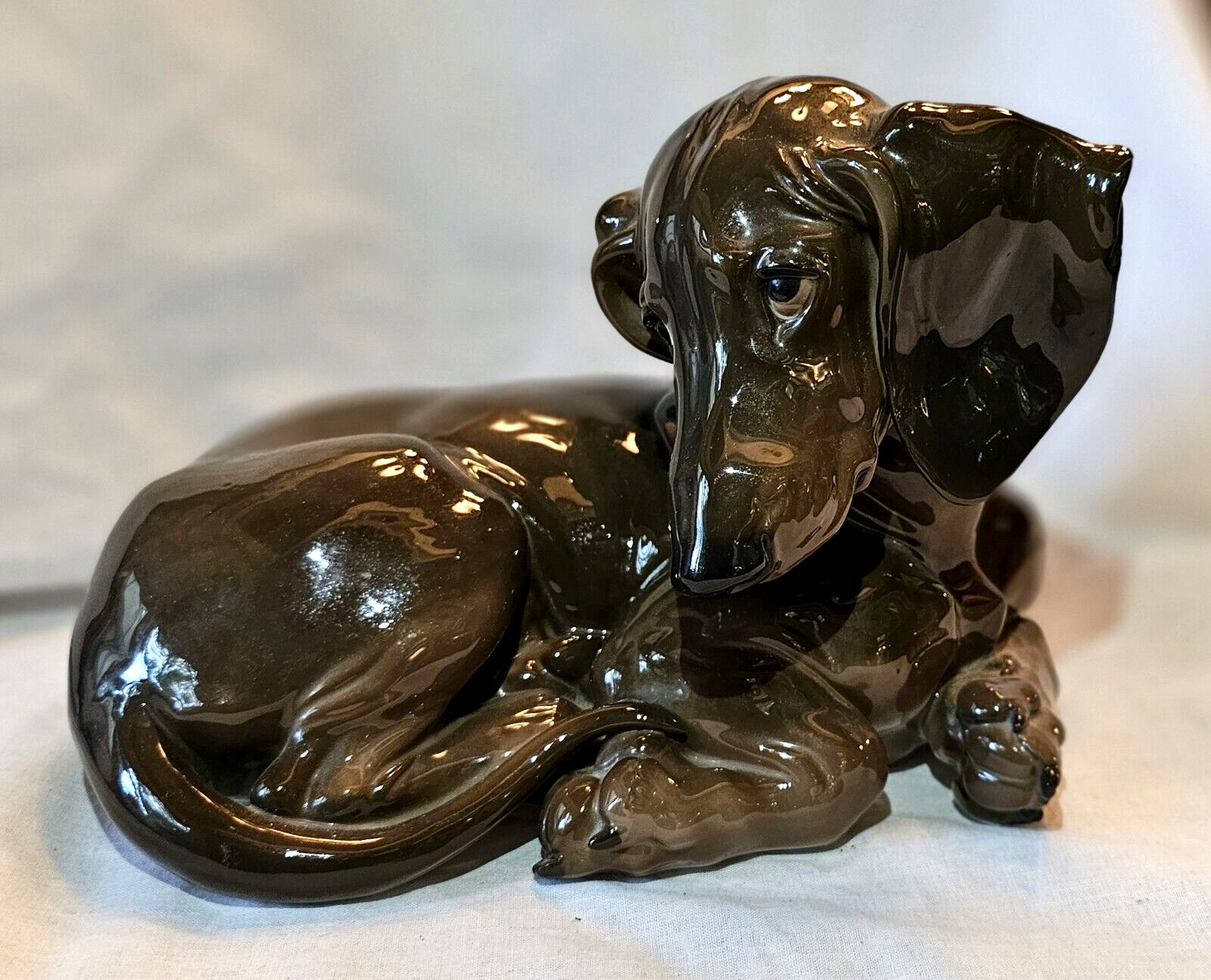 Rosenthal Dachshund Dog Figurine Lying Karner 296