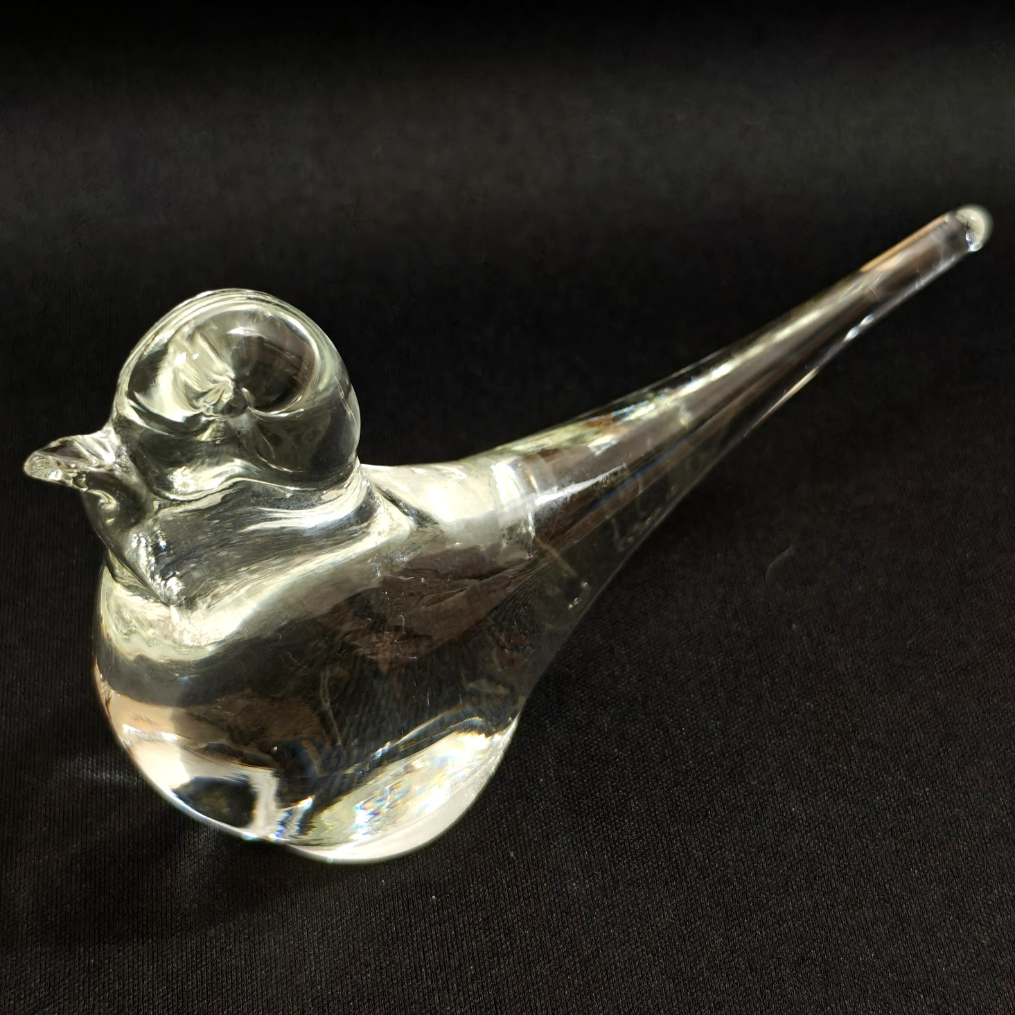 Vintage Emerald Green & Clear Art Glass Bunny Cat Turtle Bird Squirrel Figurines