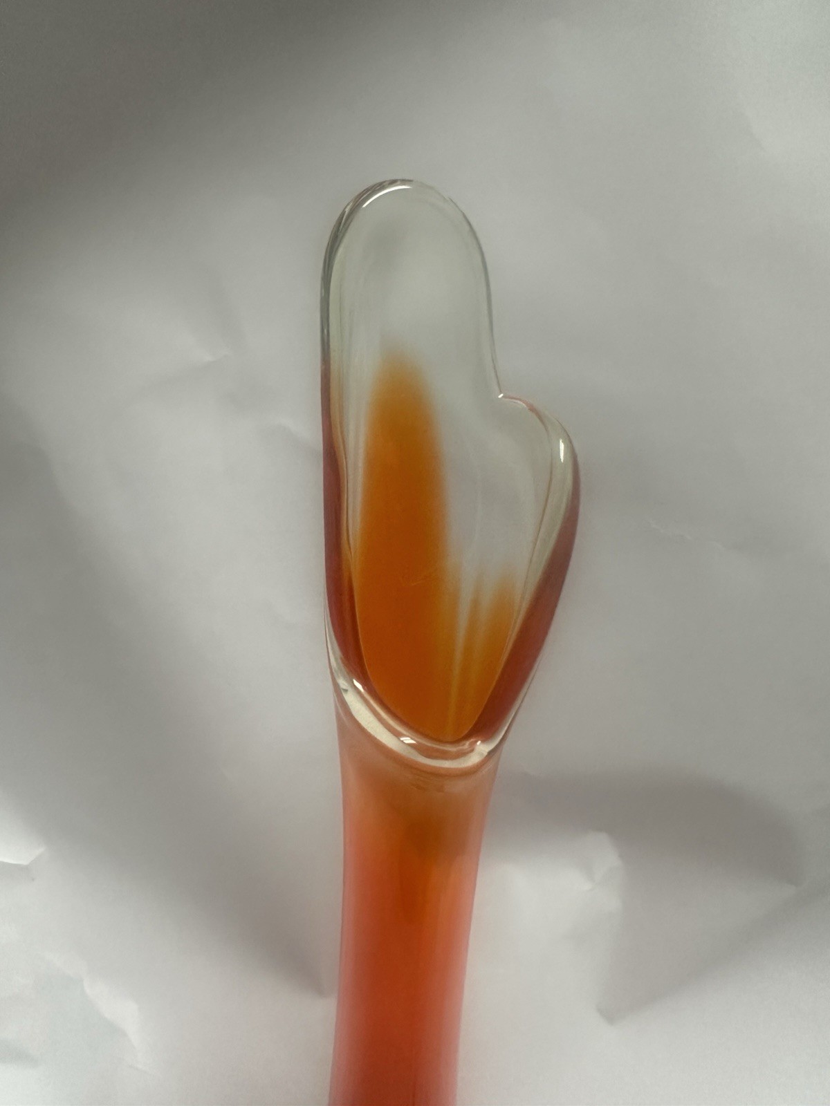 Vintage Viking Persimmon Orange Epic Drape Swung MCM Vase 14″