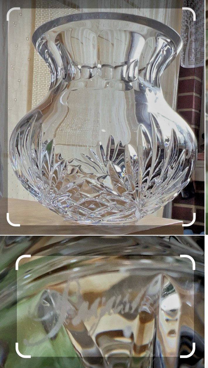 Rogaska Richmond Crystal Flower Vase Yugoslavia Signed 4.75″ WOBBLES!