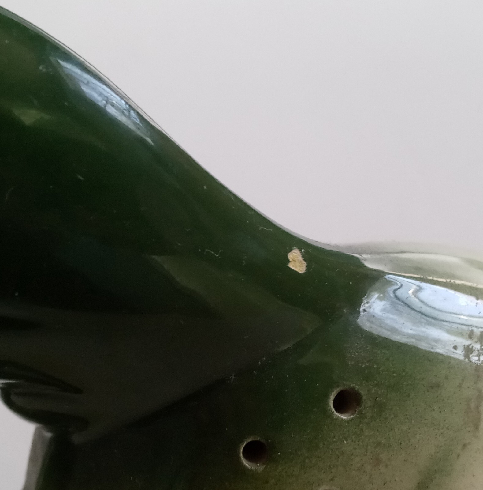 VINTAGE CERAMIC GREEN FISH