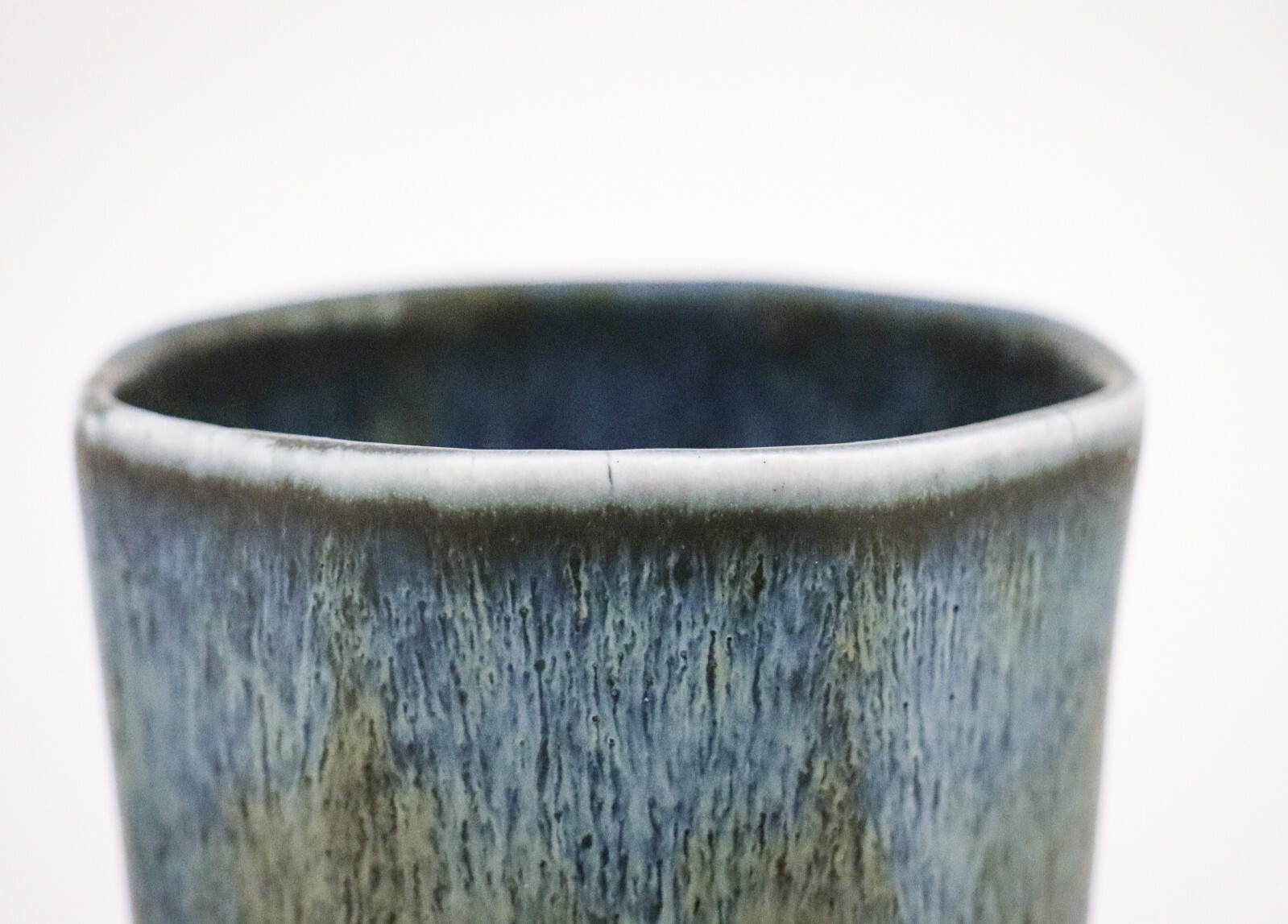 Octagonal Blue Ceramic Vase – Carl-Harry Stålhane – Rorstrand – Mid 20th Century