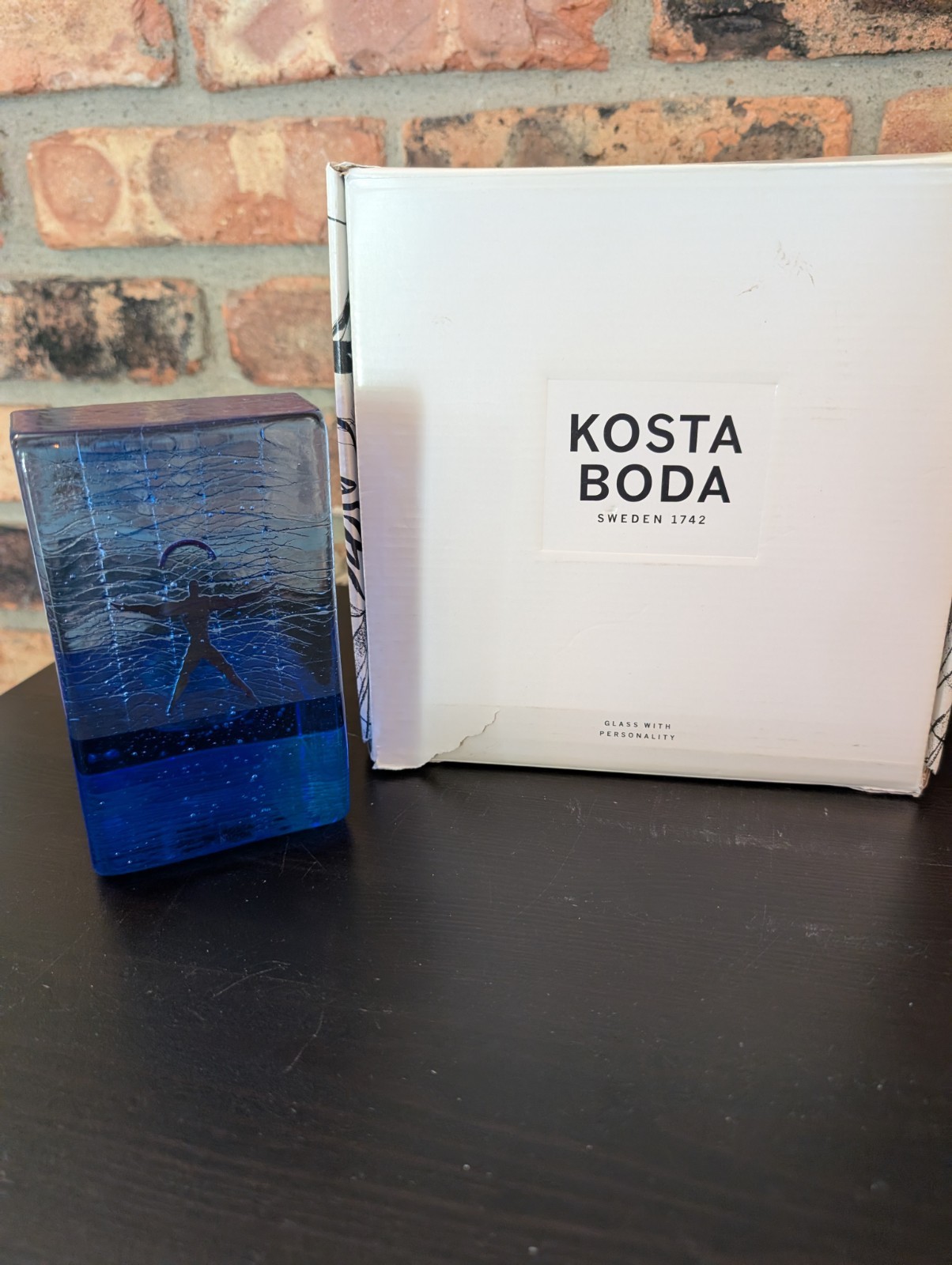 Kosta Boda Bertil Vallien Starlight Dancer Spirit Art Glass Sculpture Votive ’05