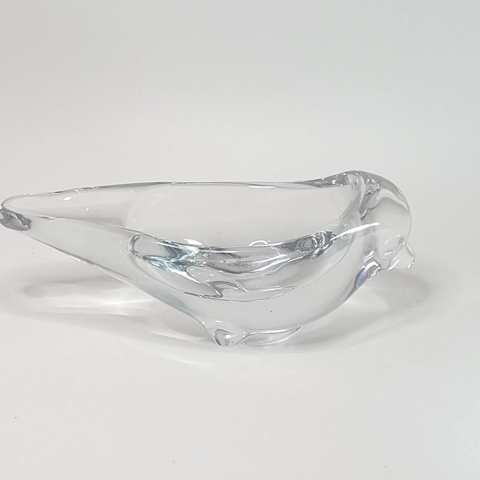 Vtg Crystal Bird Cigar/Pipe Rest ART VANNES Made in France 2×6 Tobaciana READ