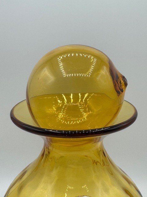 Blenko #51 Glass Wheat Hand Blown Orb Ball Float-3.5″