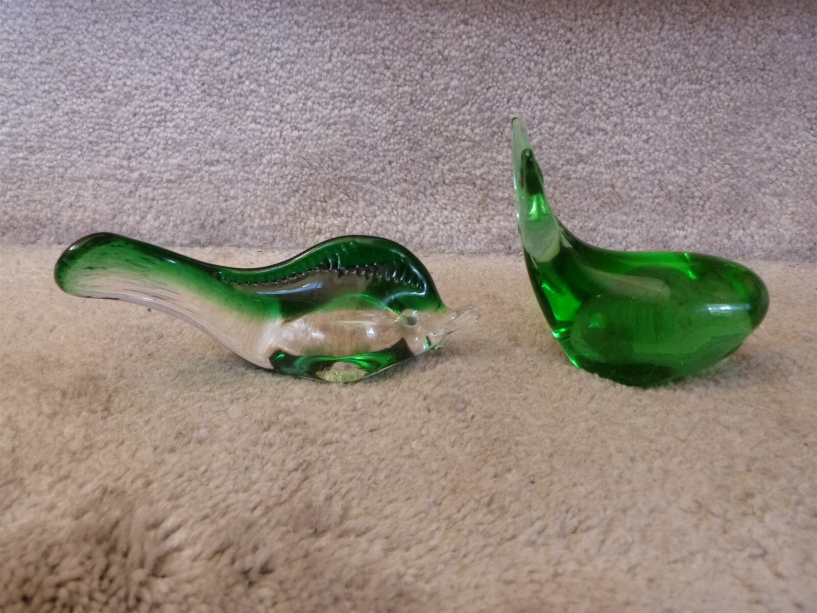 Lot of 5 Art Glass Sculptures Paperweights Figures Fish Swan Duck Whale