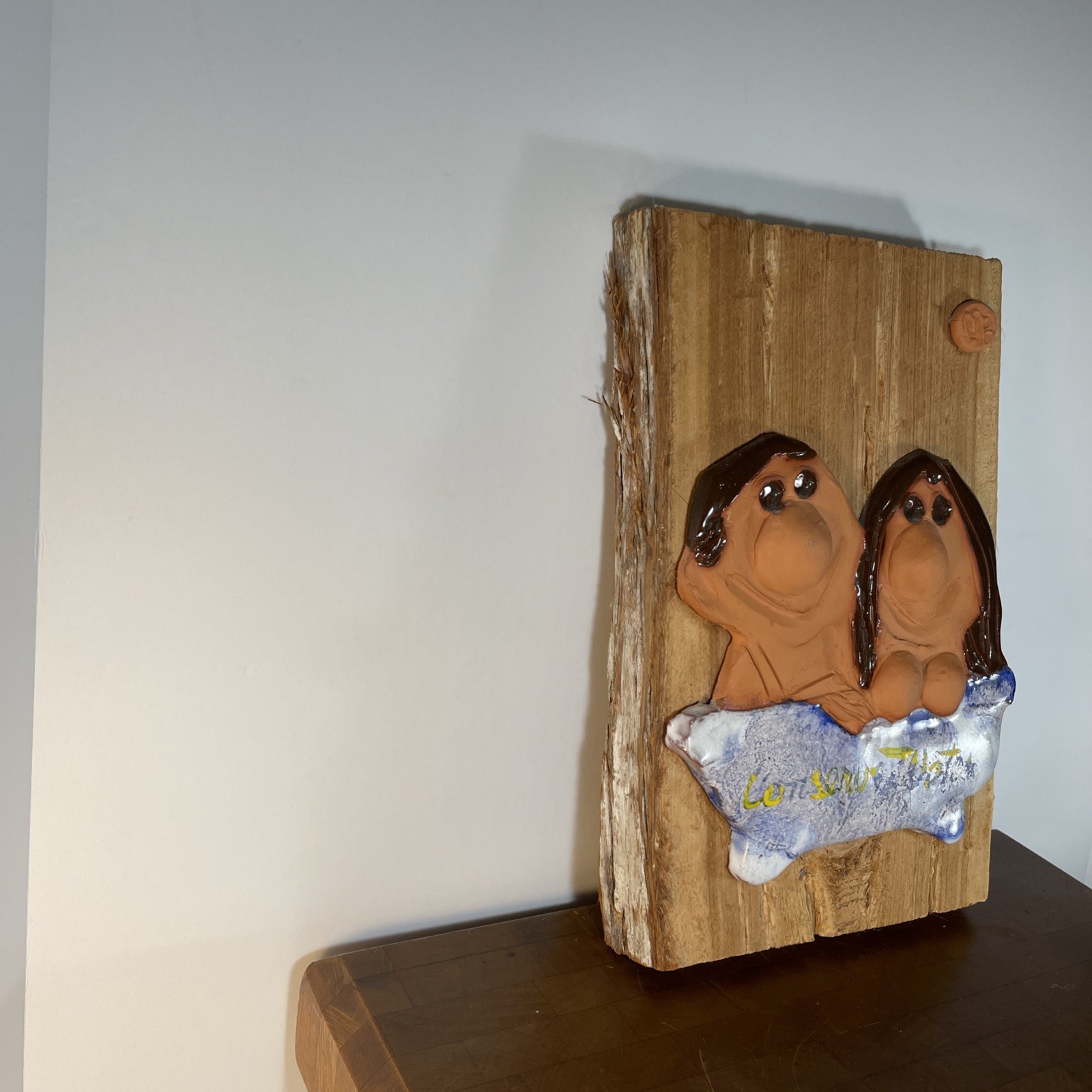 Vintage Mary Blakley Ceramics Bathtub 1960’s-70’s Driftwood Plaque MCM Miami