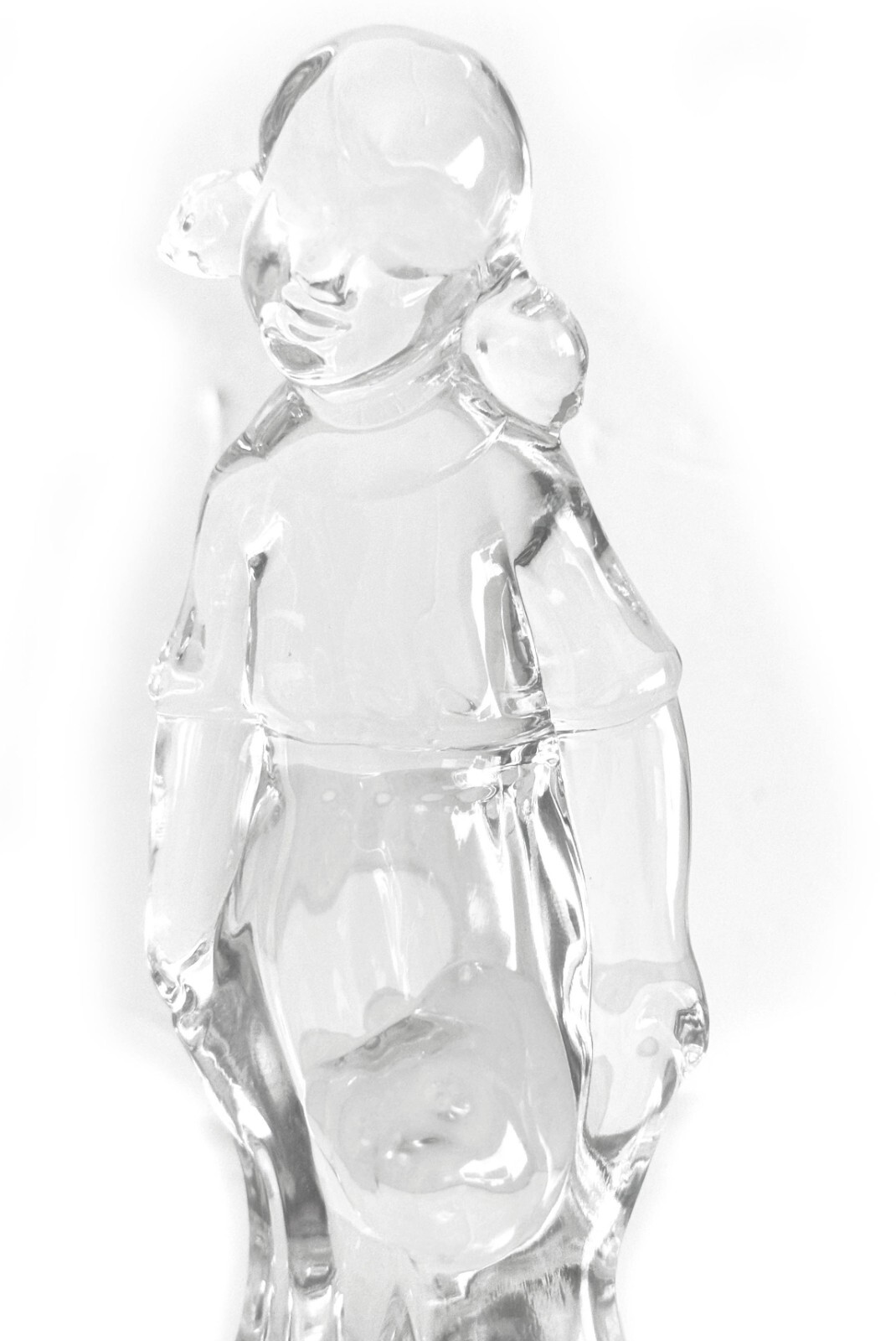 RCR Royal Crystal Rock “Teddy & Me” Glass 9″ Figurine (Circa 1980)
