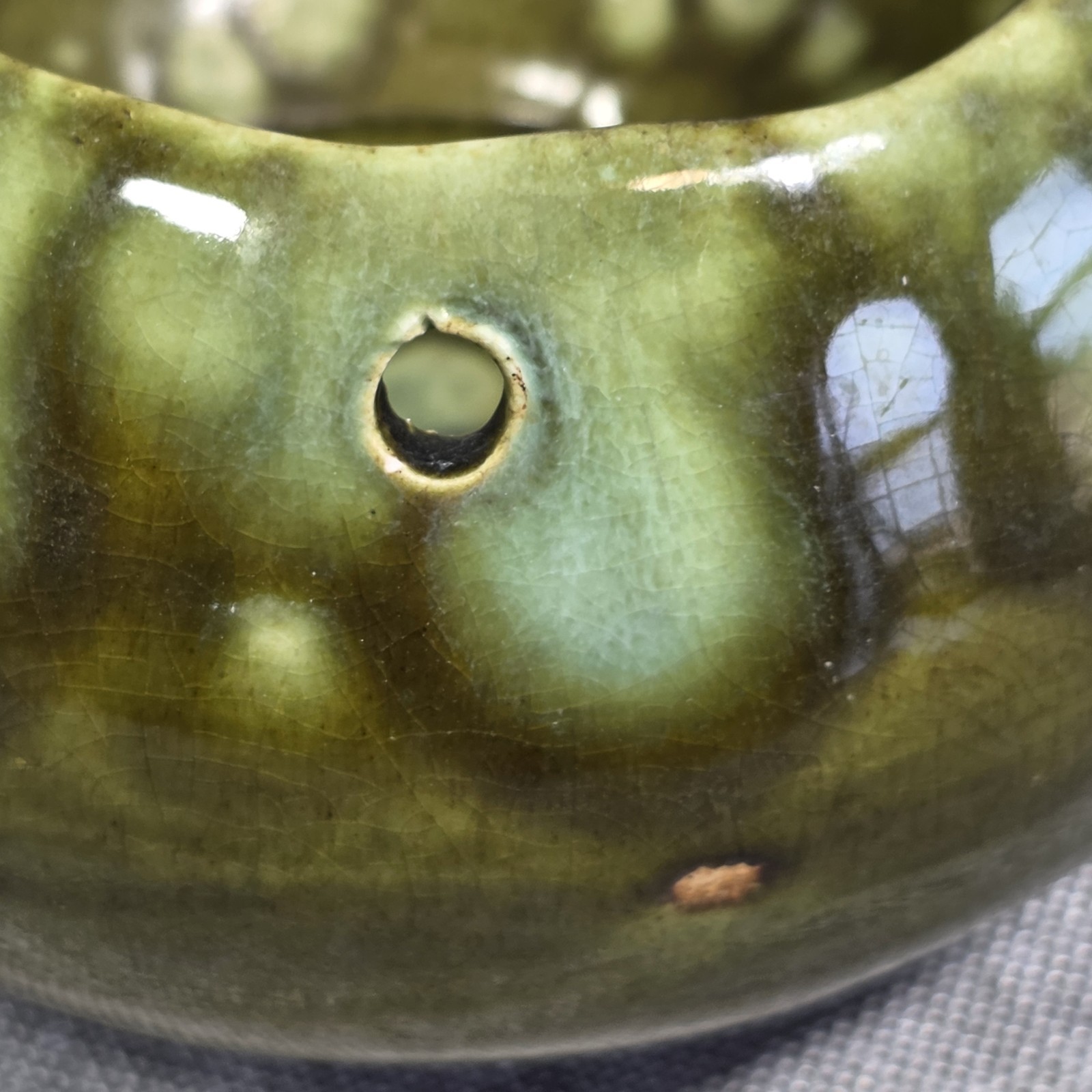 VINTAGE FRANK MORENO CALIFORNIA POTTERY PLANTER GREEN DRIP GLAZE BOWL 3 1960 USA