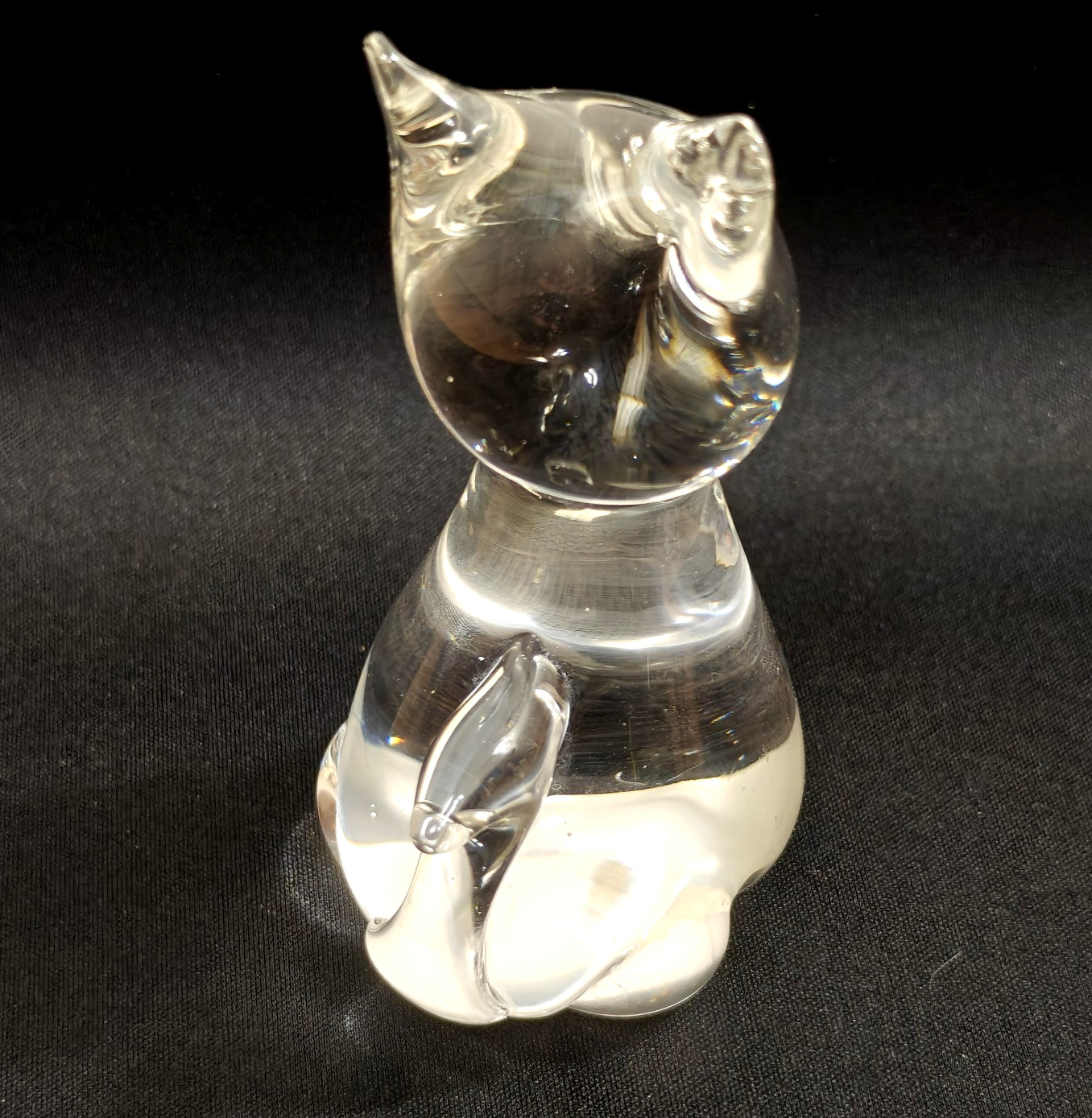 Vintage Emerald Green & Clear Art Glass Bunny Cat Turtle Bird Squirrel Figurines
