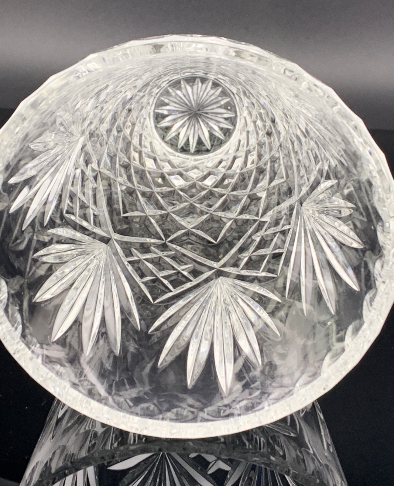 Crystal Clear Industries Poland Cut Crystal Vase 8 in